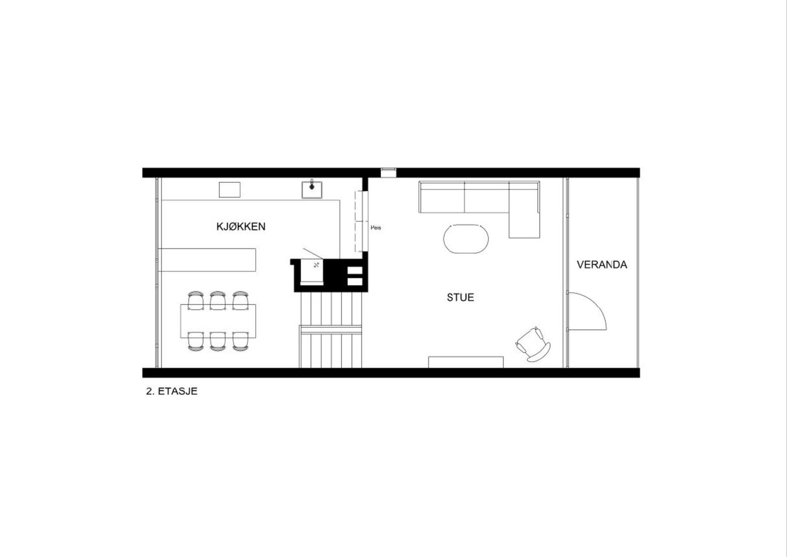 Plantegning 2. etasje Galleribilde