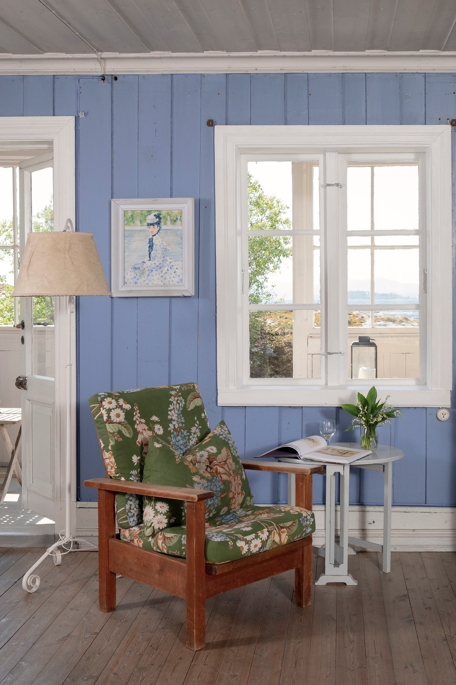 Sjarm er vel fornavnet. Her fra den blå stuen. Galleribilde