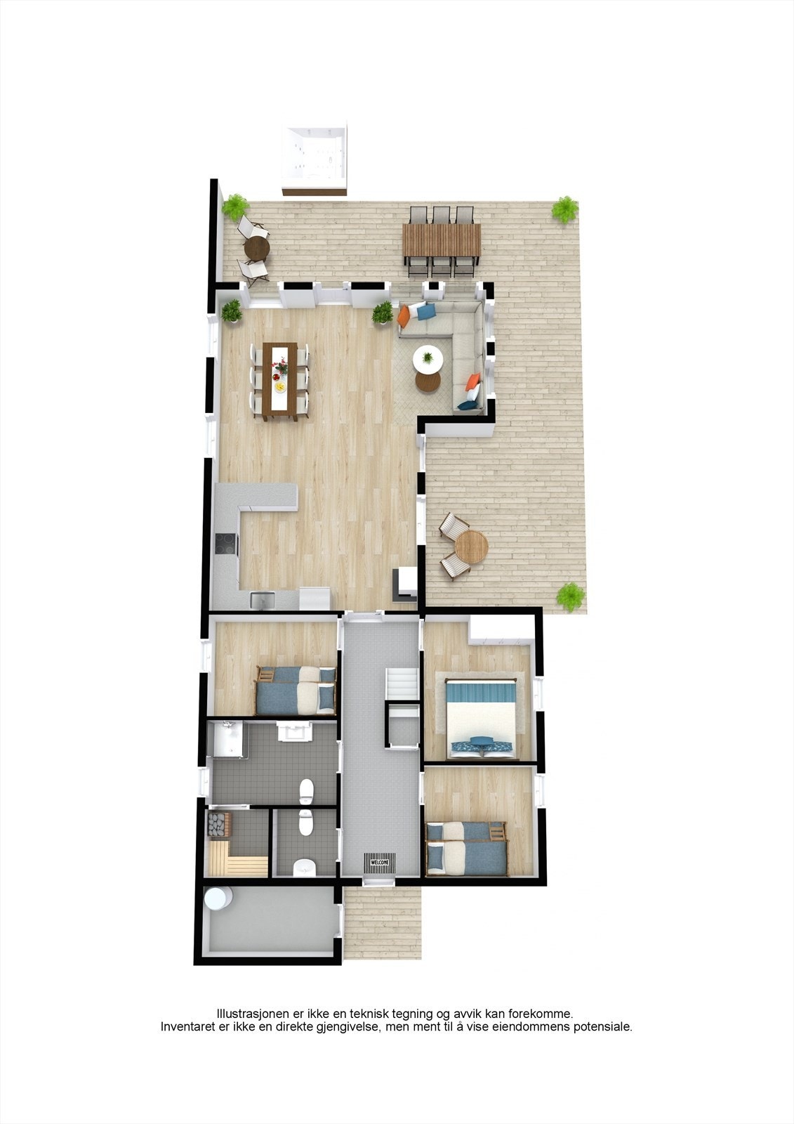 Plantegning 1 etasje. Galleribilde