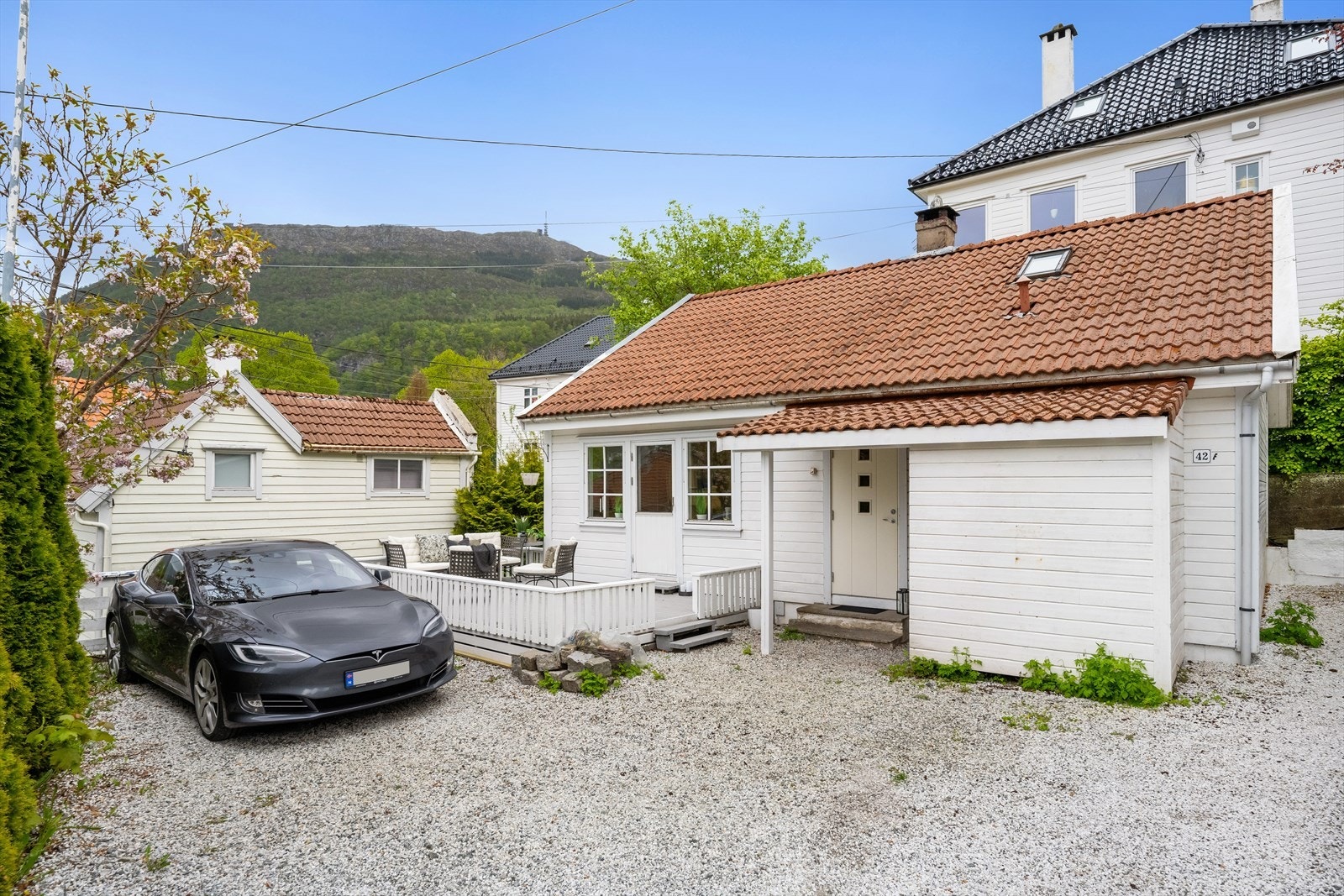 Fra boligen er det kort vei til sentrum, samt gangavstand til dagligvarebutikk, turterreng og bybanestopp Galleribilde