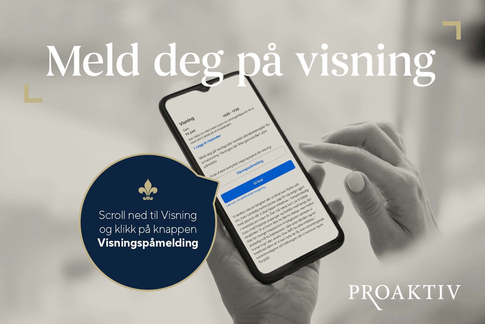 Meld deg på til en hyggelig visning! Galleribilde