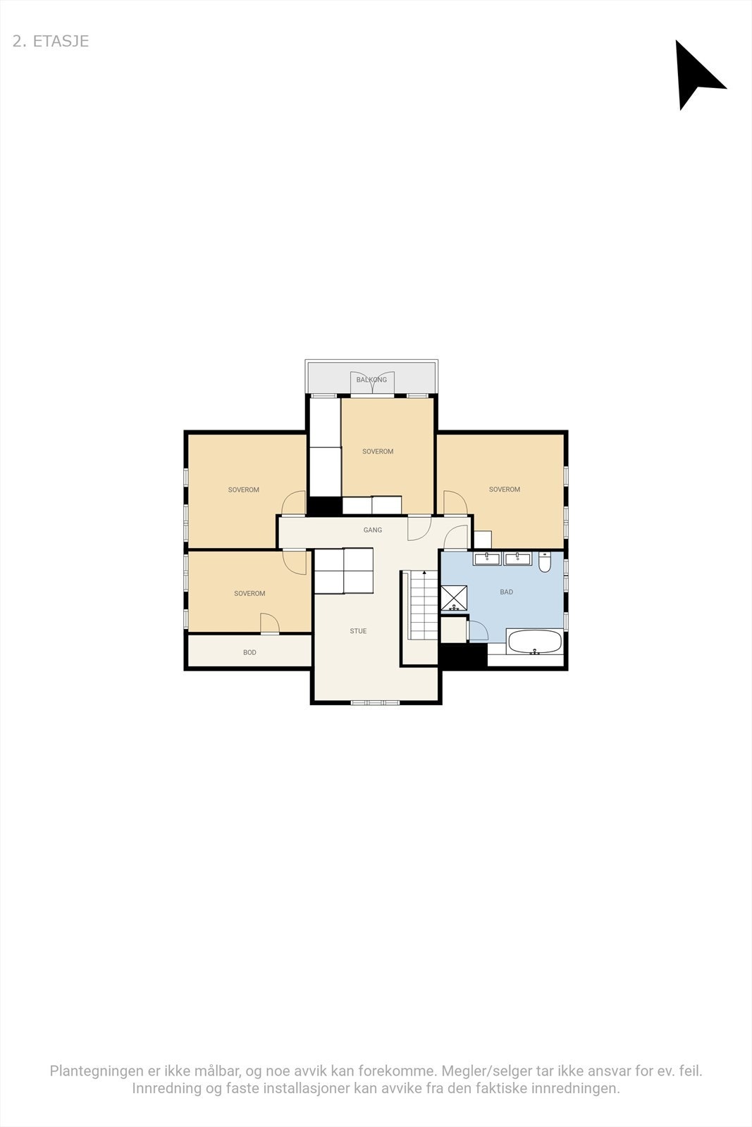 Plantegning 2. etasje Galleribilde