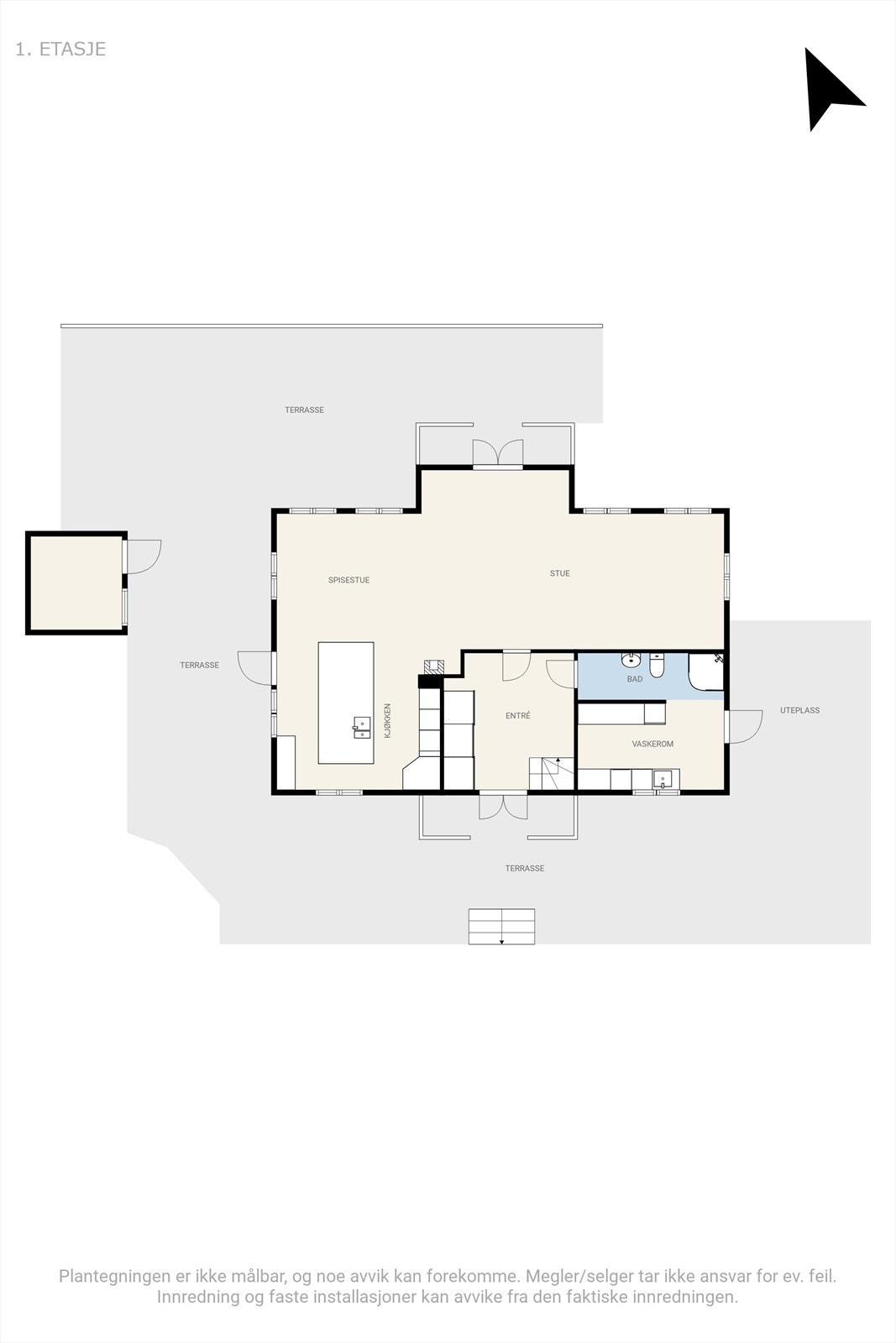 Plantegning 1. etasje Galleribilde