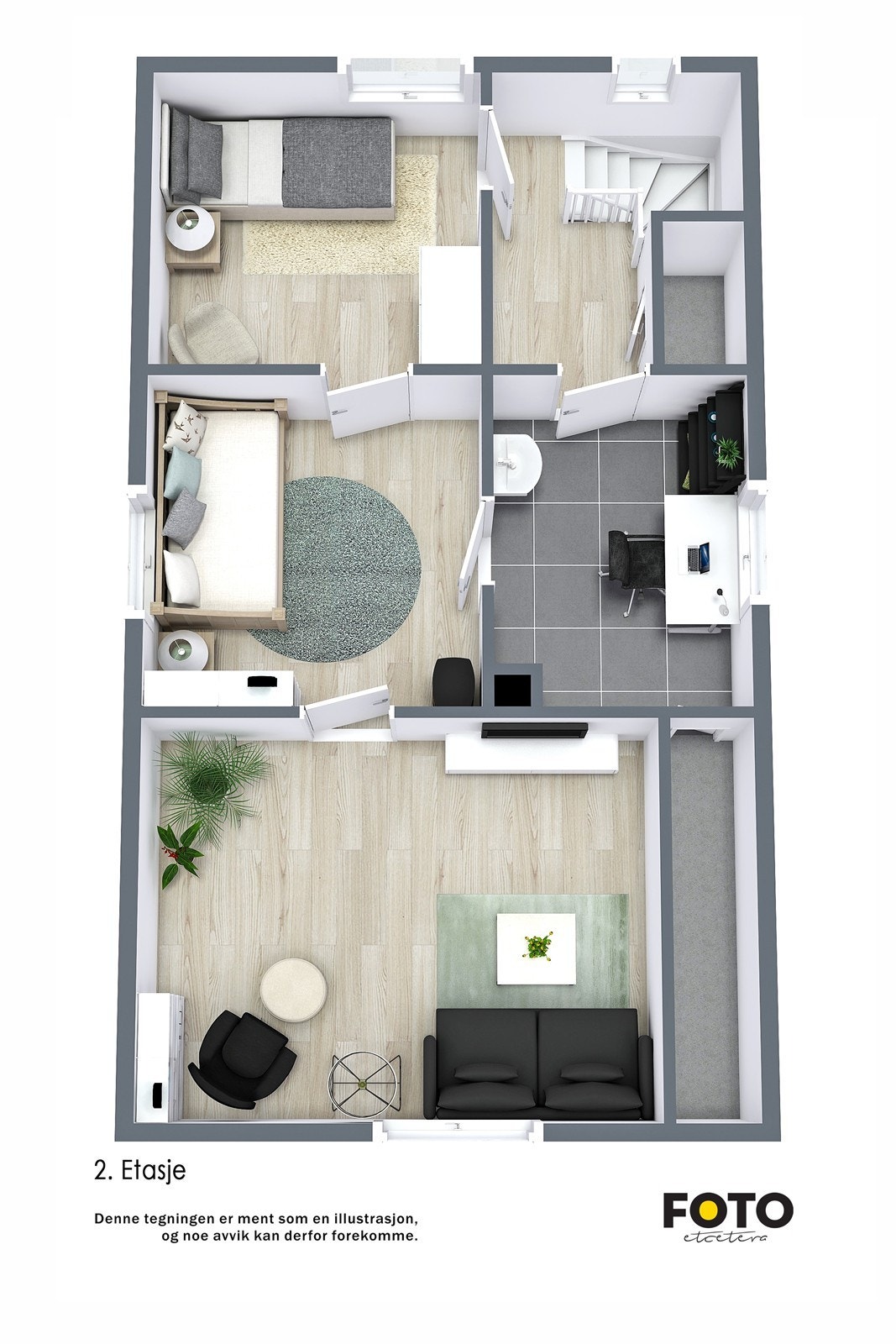 Veiledende plantegning 2. etasje. Ikke målbar. Galleribilde