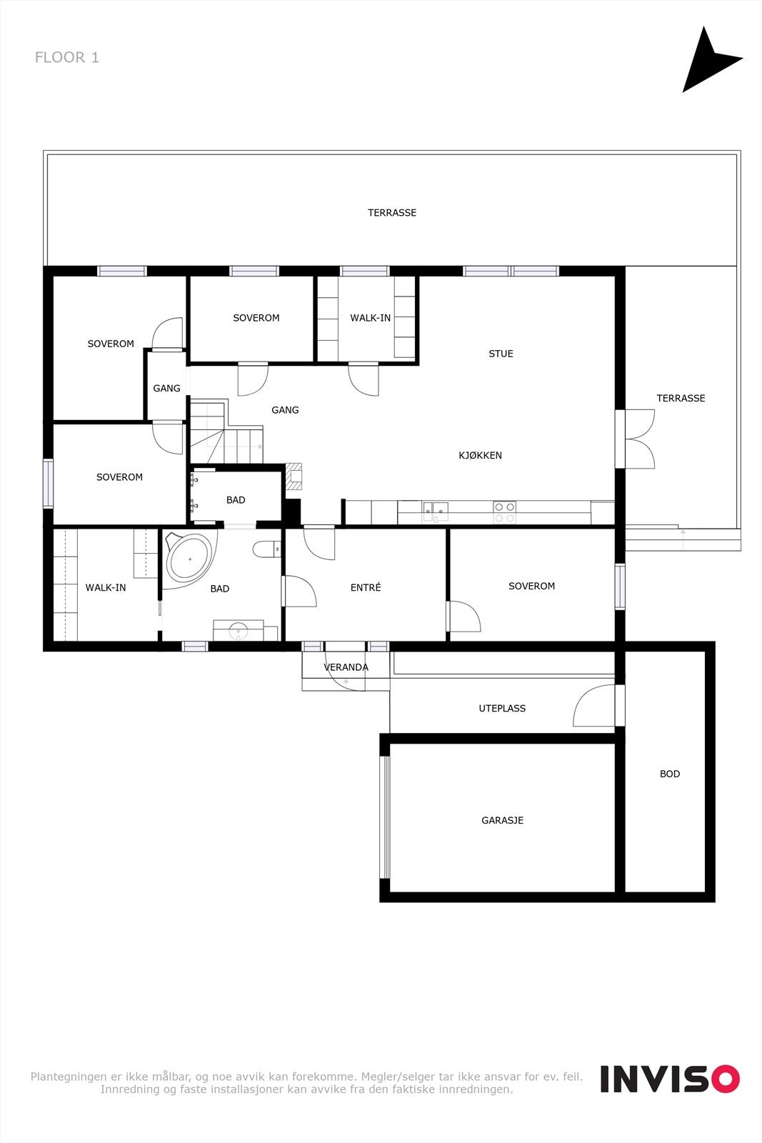 Plantegning hovedplan Galleribilde