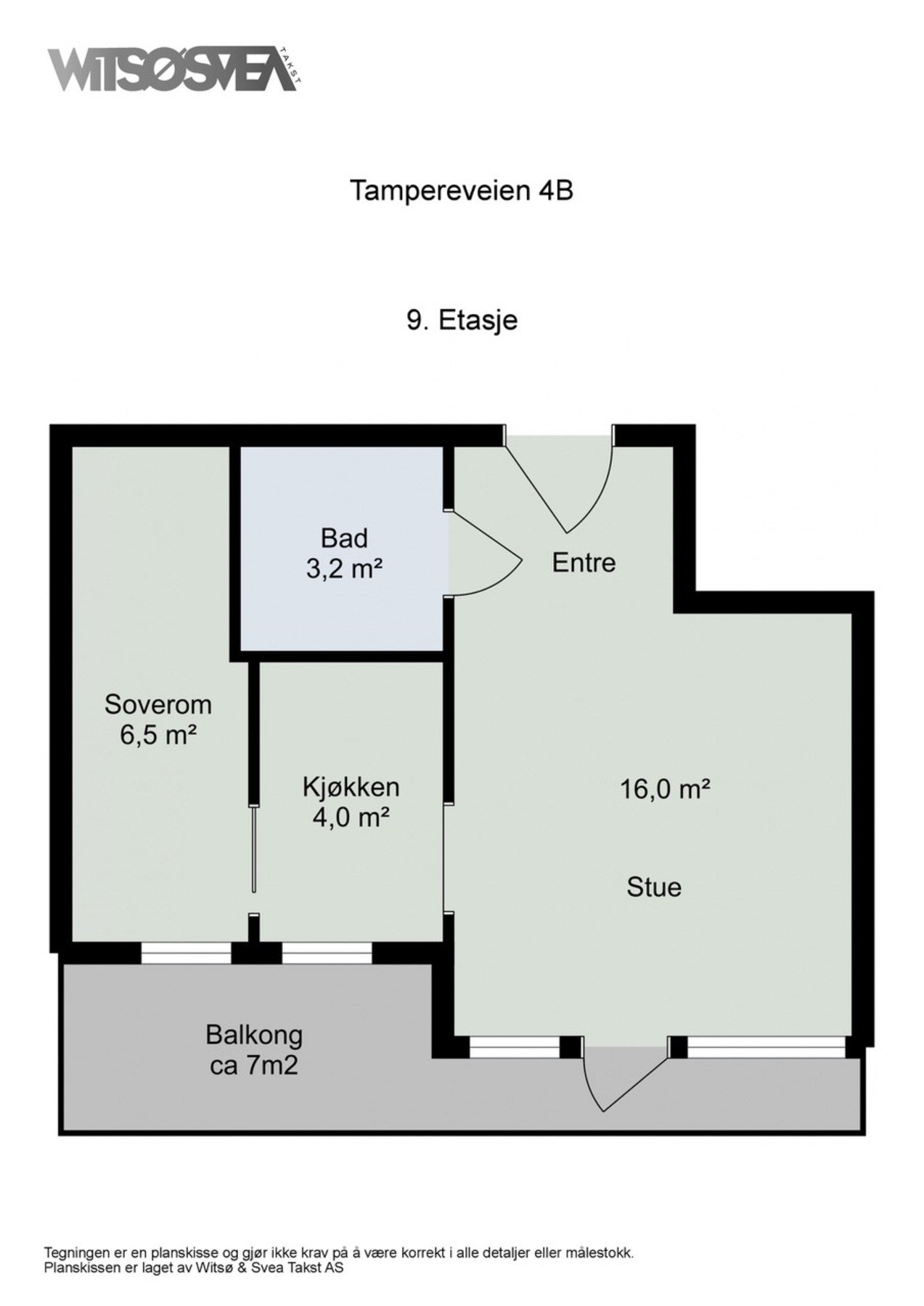 Planskisse 9.etg. Galleribilde