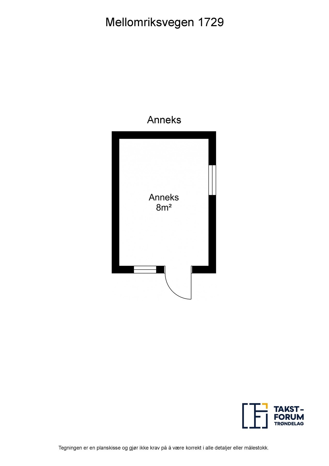 Planskisse anneks. Galleribilde