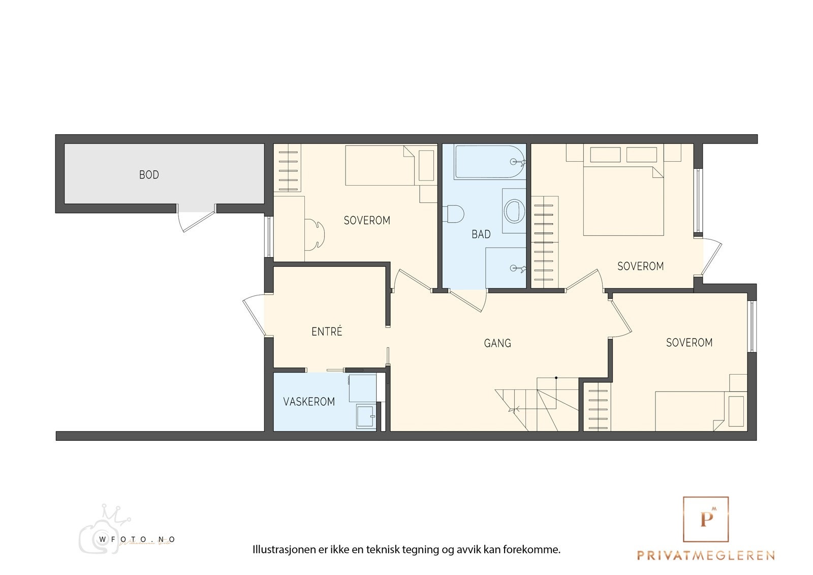 Plantegning 1.etg. Galleribilde