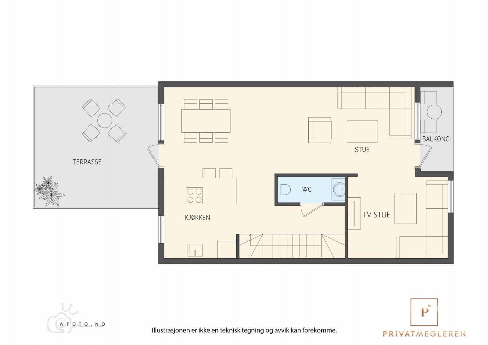 Plantegning 2.etg (forslag til alternativ planløsning). Galleribilde