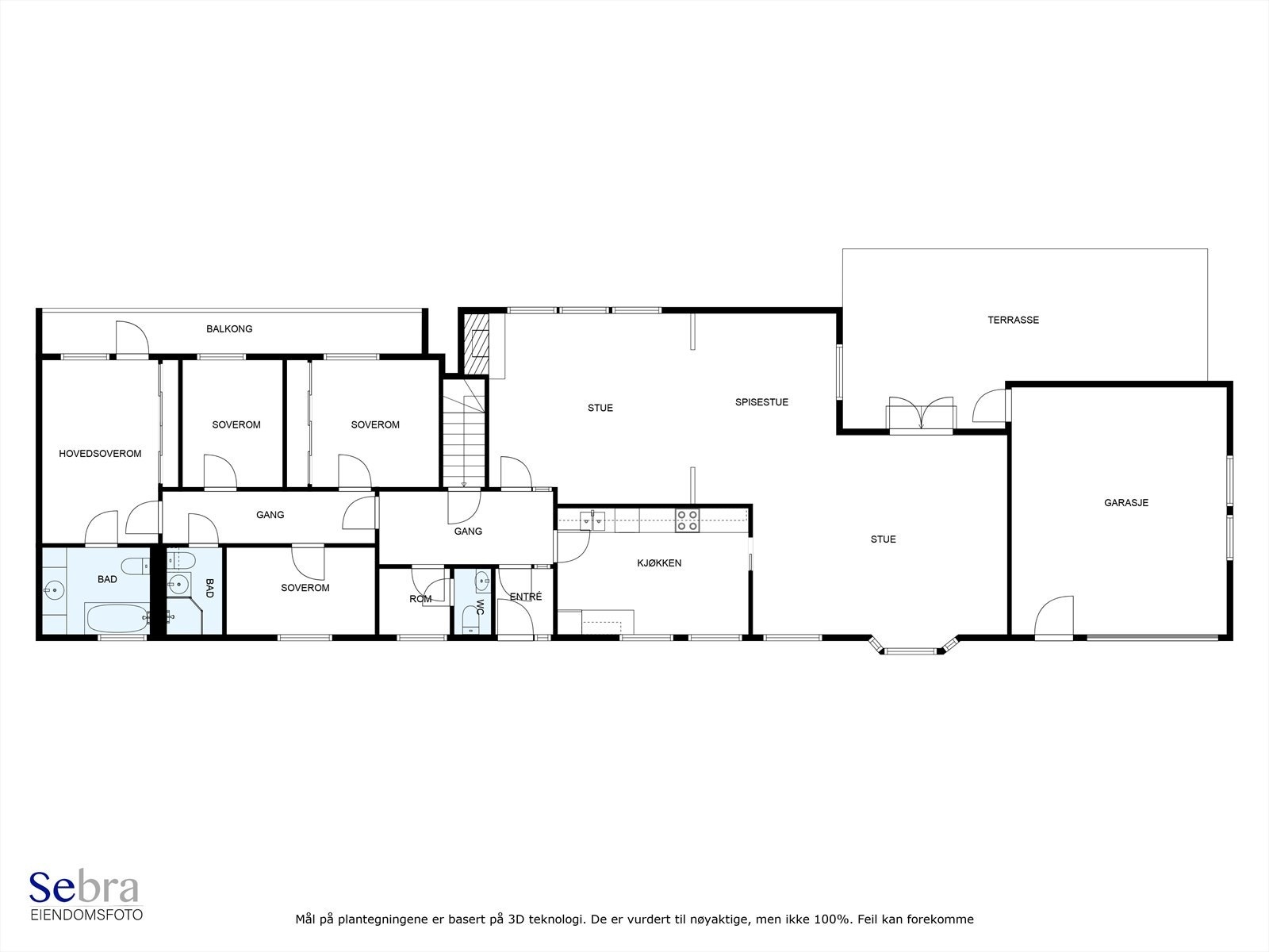 Plantegning 1. etasje Galleribilde