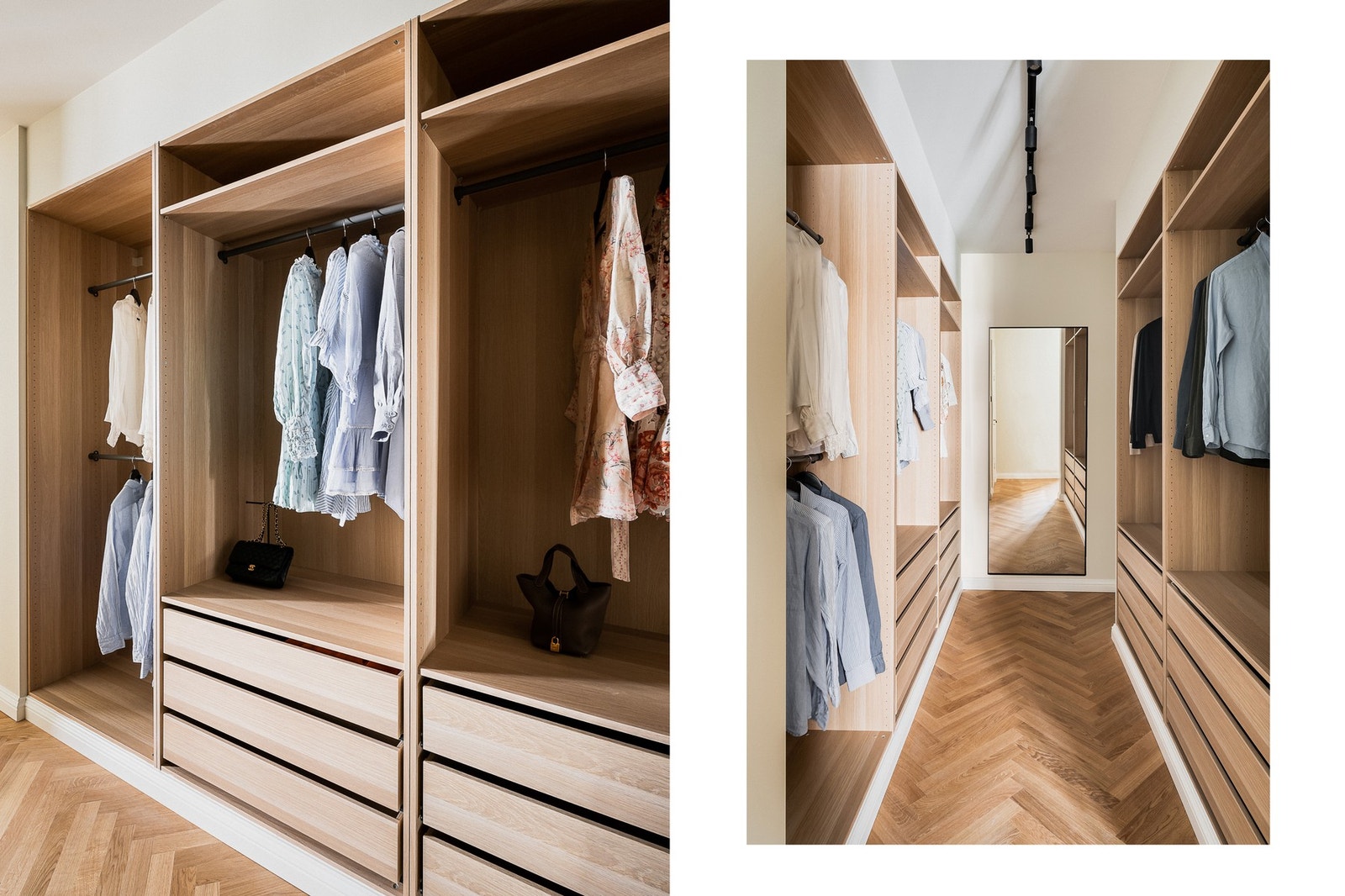 Walk-in closet med god oppbevaringsplass. Galleribilde