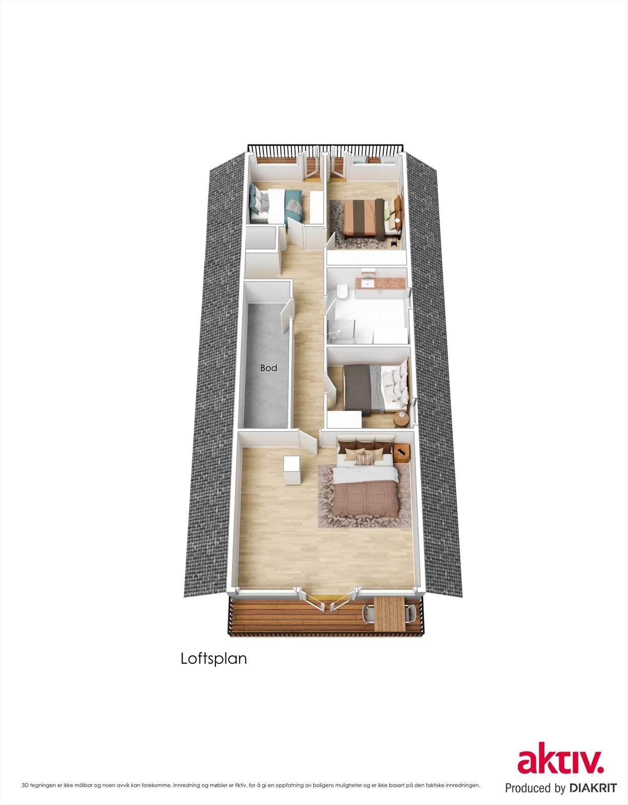 Plantegning loft Galleribilde
