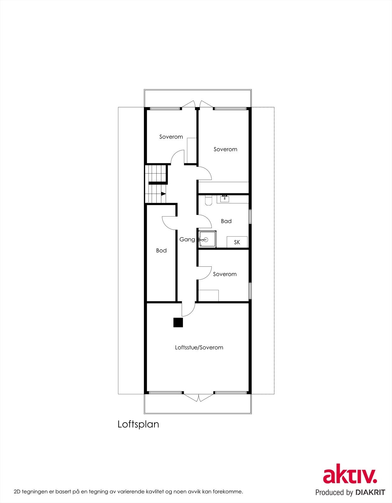 Plantegning loft Galleribilde