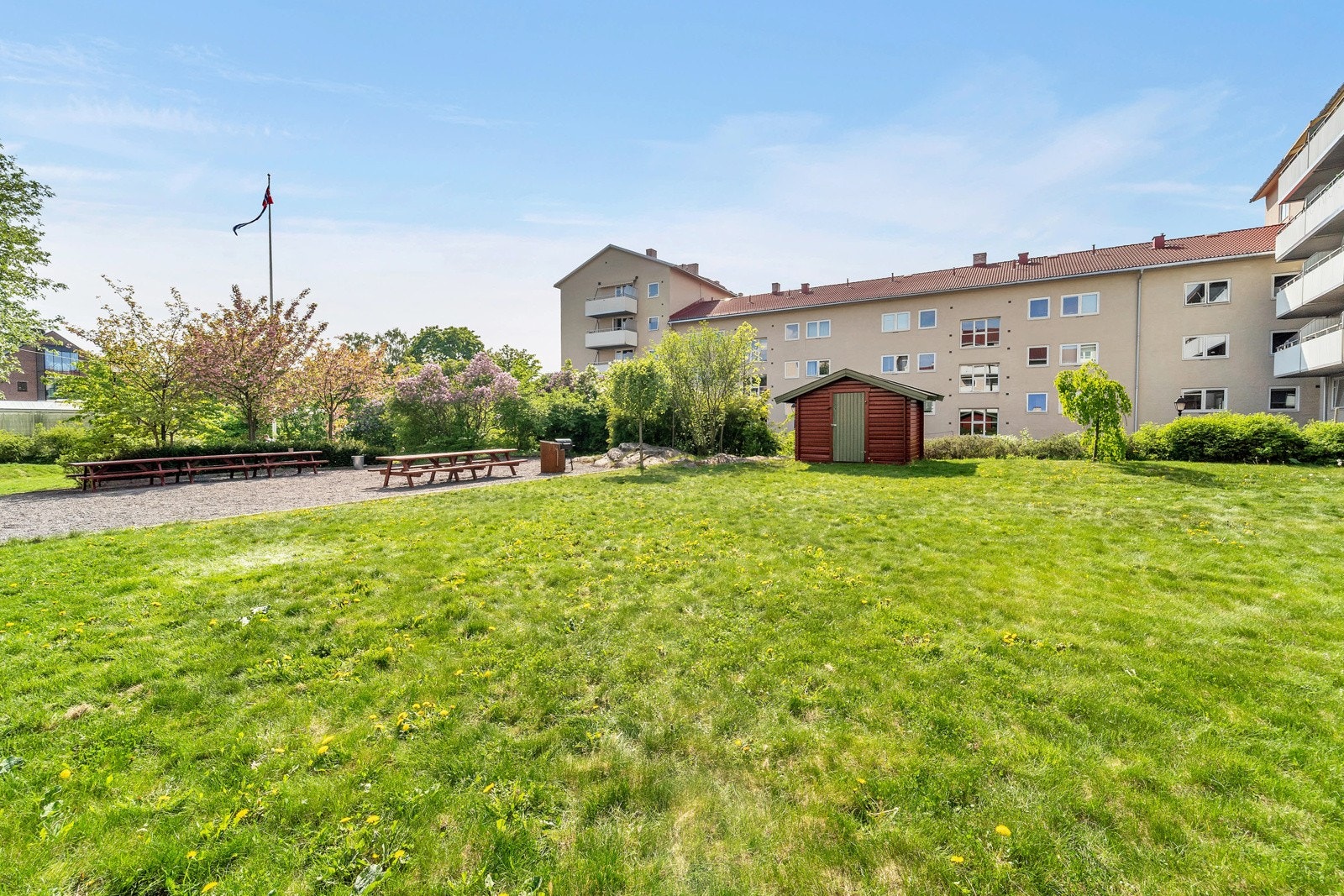 Den nydelige bakgården er ikke langt ifra Botanisk hage og er opparbeidet i tråd med det! Galleribilde