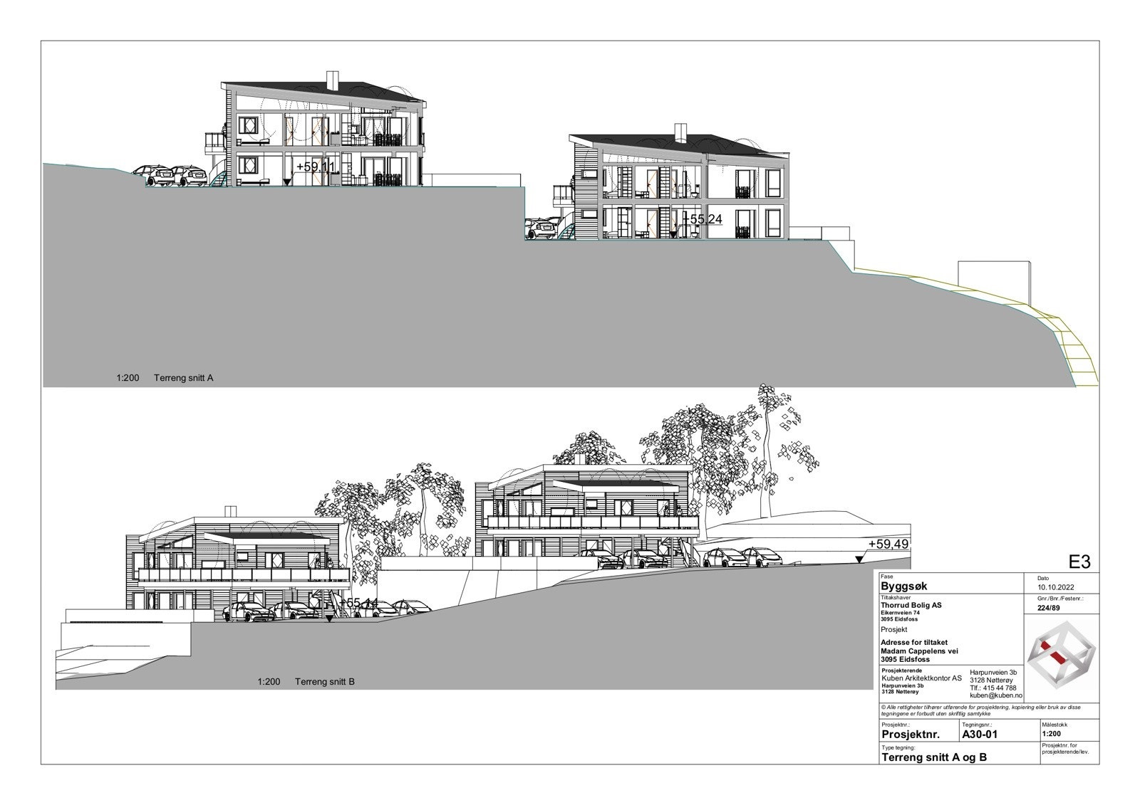 Snitt terreng. Galleribilde