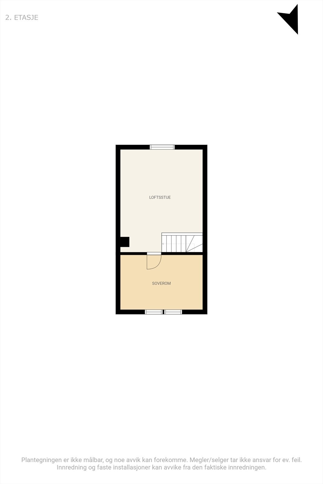 Plantegning loftsetasje Galleribilde