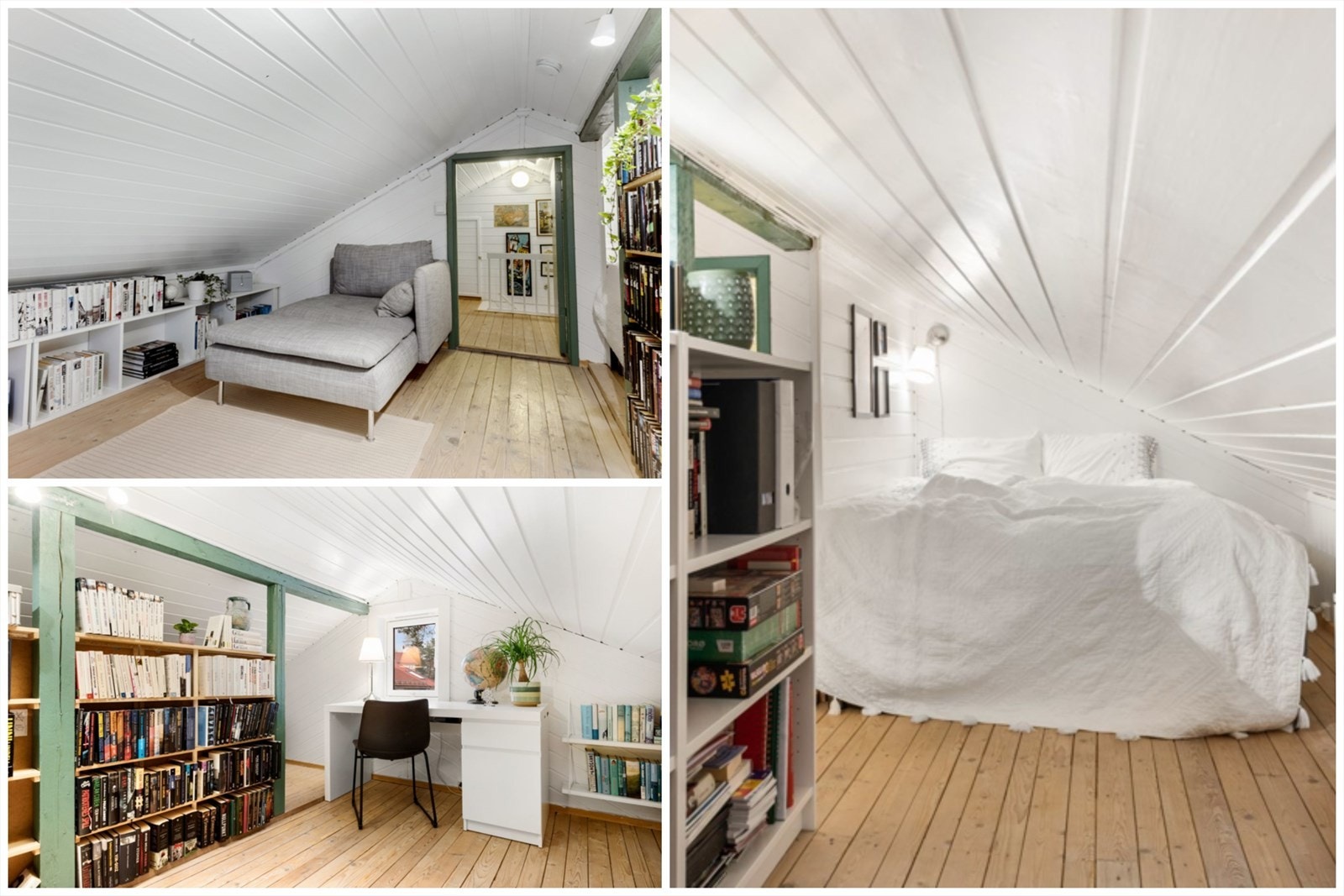 Eksempel på hvordan et tilsvarende loftsareal i borettslaget er innredet. Galleribilde
