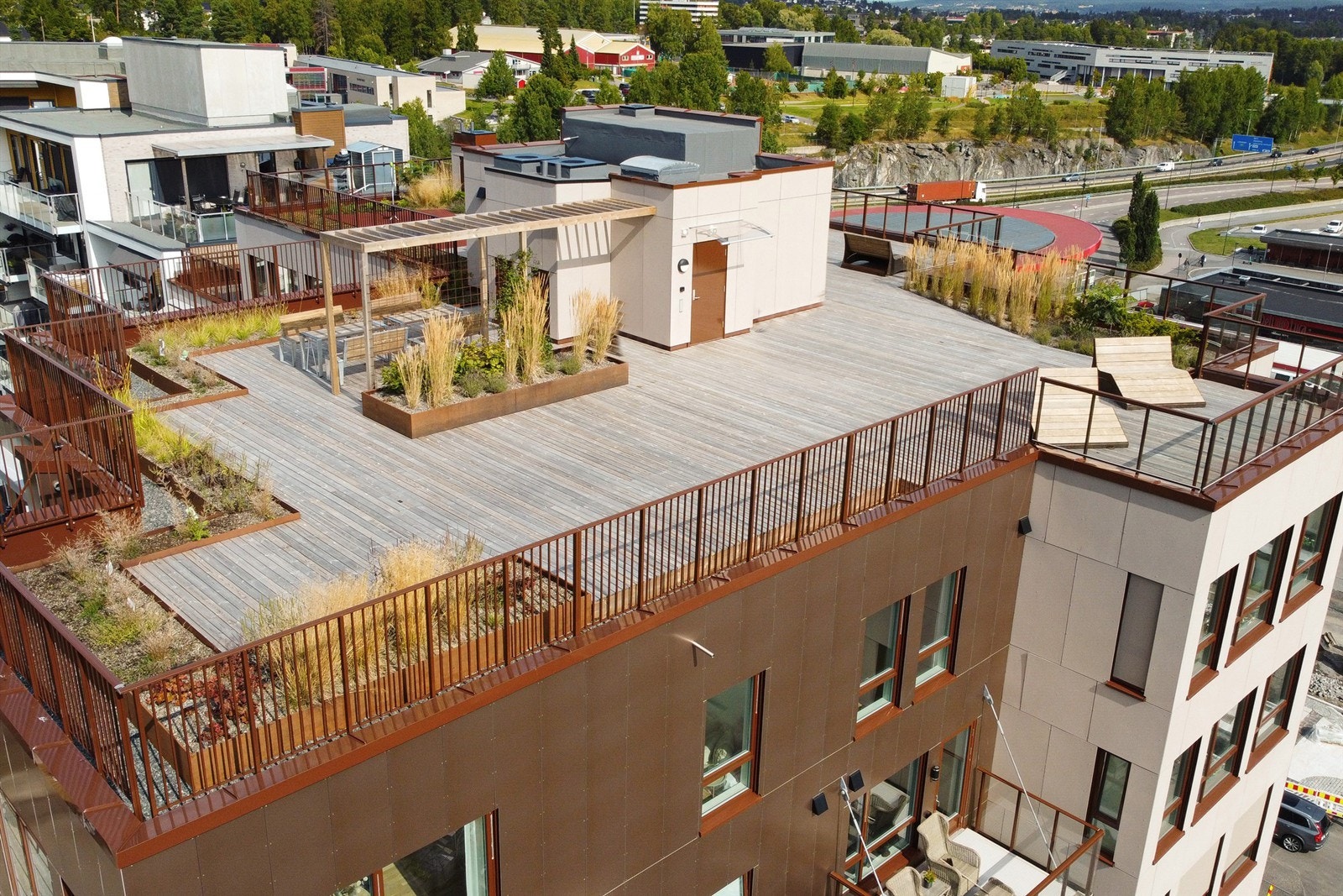 Sentergården har flere flotte felles takterasser med enkel heisadkomst. Galleribilde