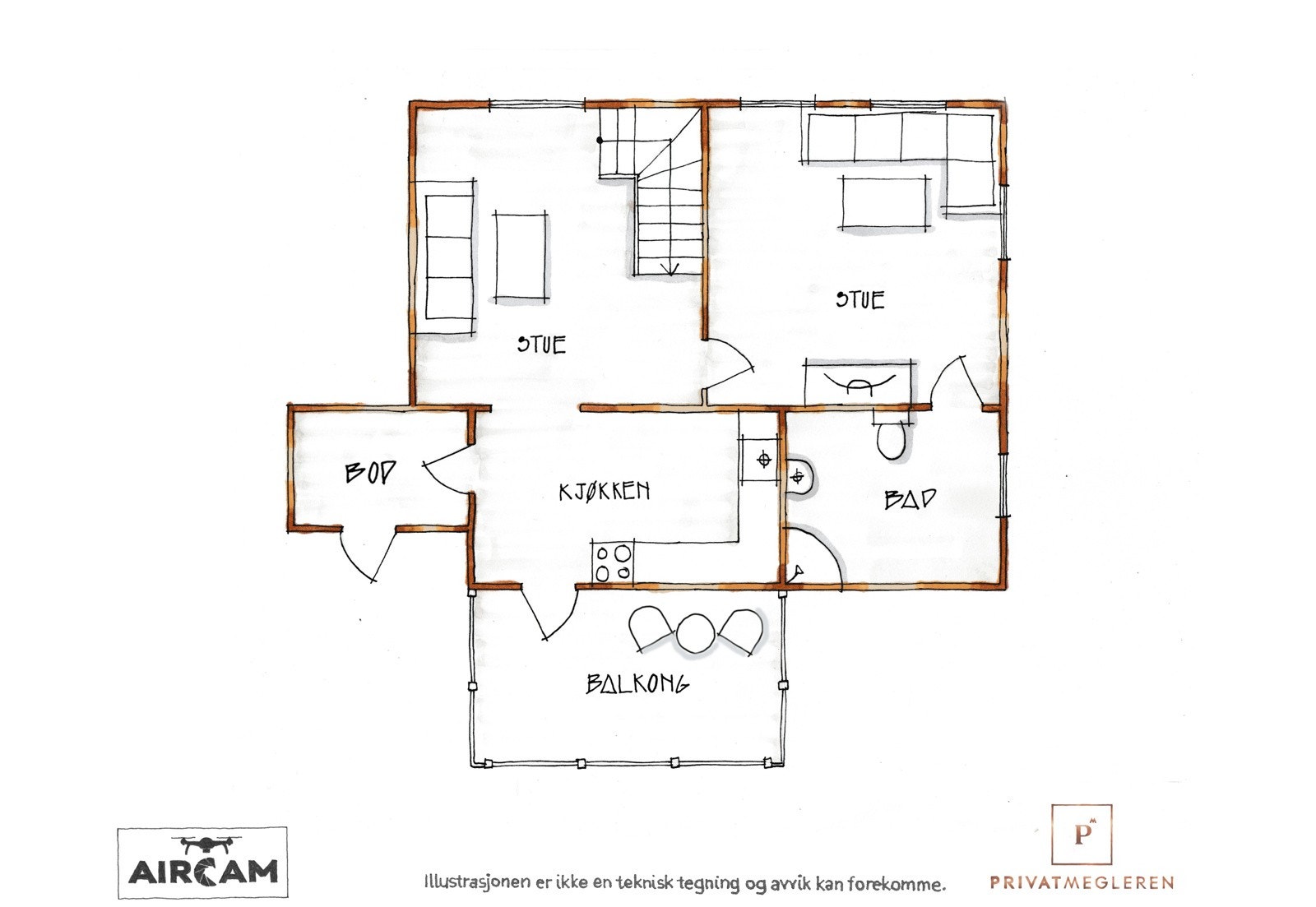 Planløsning illustrasjon Galleribilde