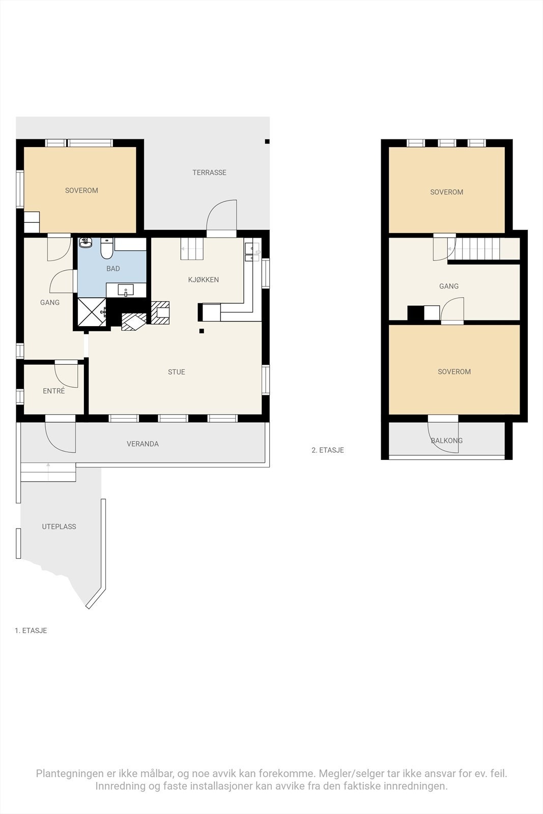 Plantegninger hovedplan og hems Galleribilde