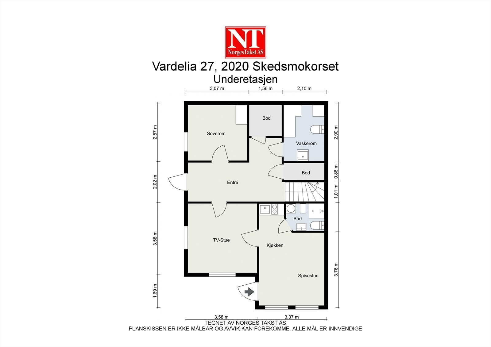 Plantegning underetasje. Galleribilde