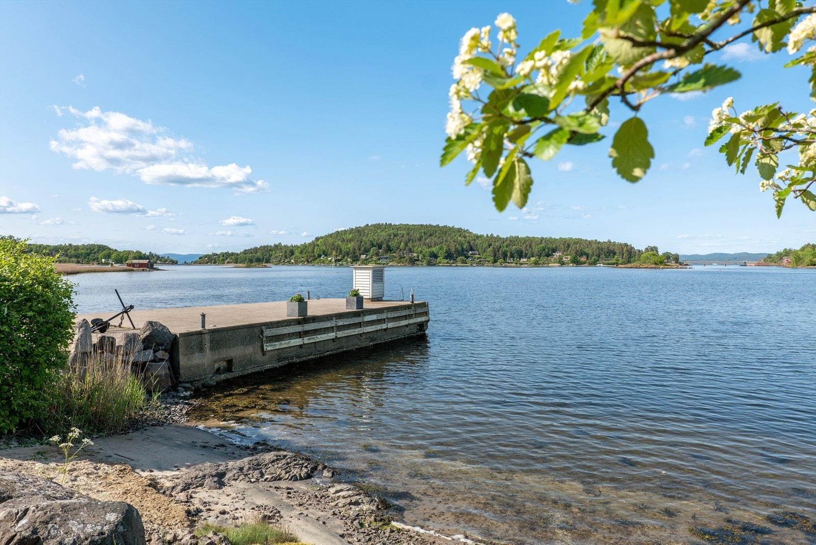 Det er flott utsikt mot fjorden og Løvøya. Galleribilde
