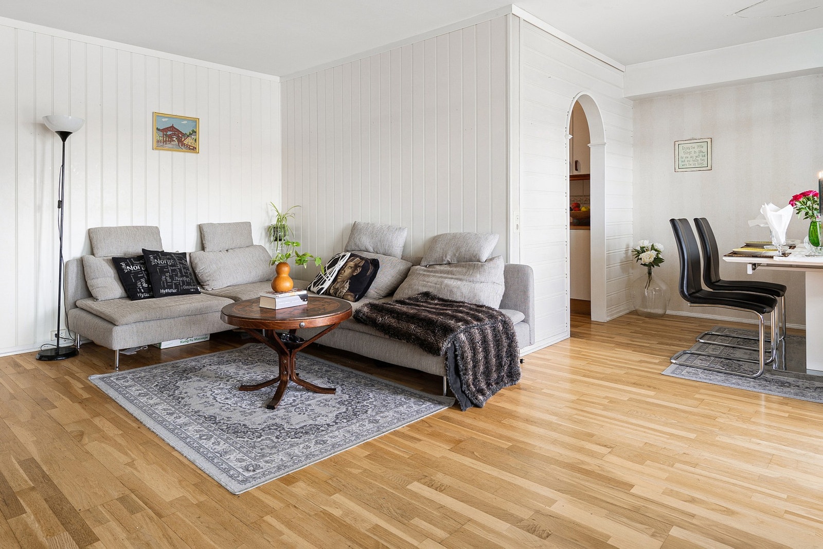 Leiligheten har en praktisk planløsning som gjør det enkelt å møblere. Galleribilde