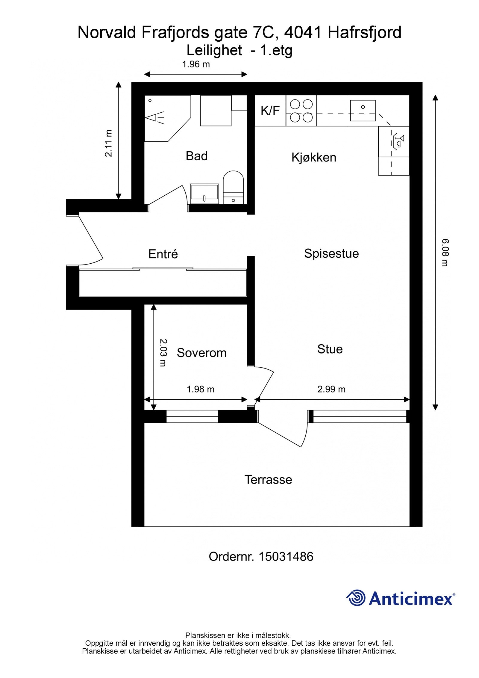 Plantegning | 1. etasje - Norvald Frafjords gate 7C Galleribilde