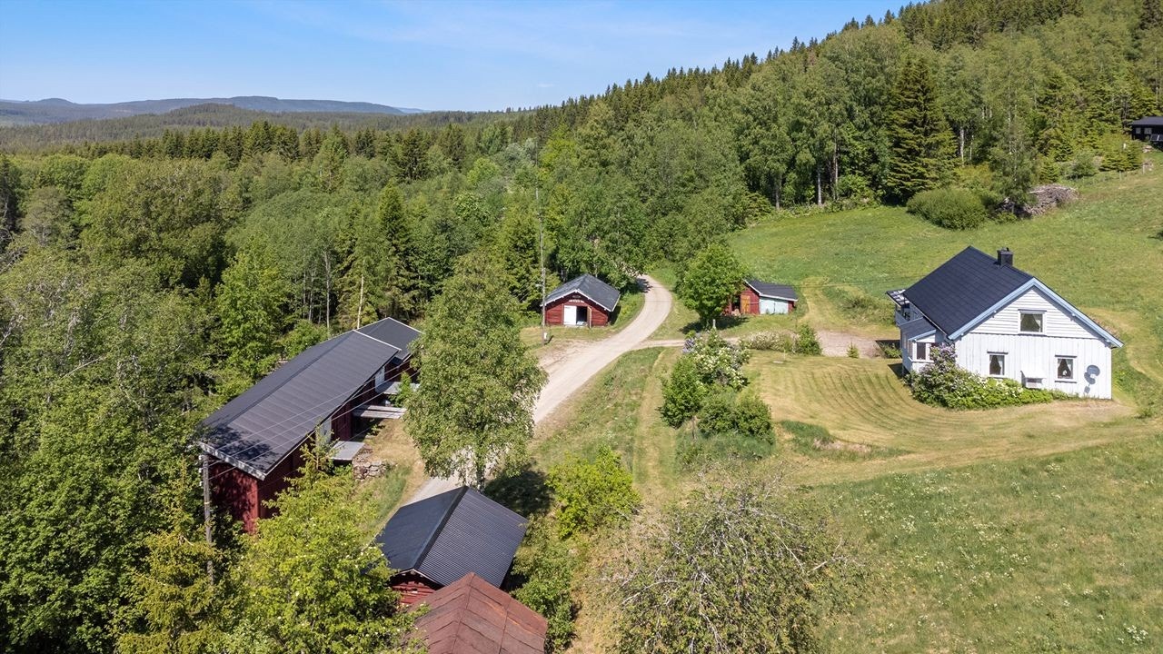 Koselig gårdstun omkranset av Finnskogens ville og vakre natur Galleribilde