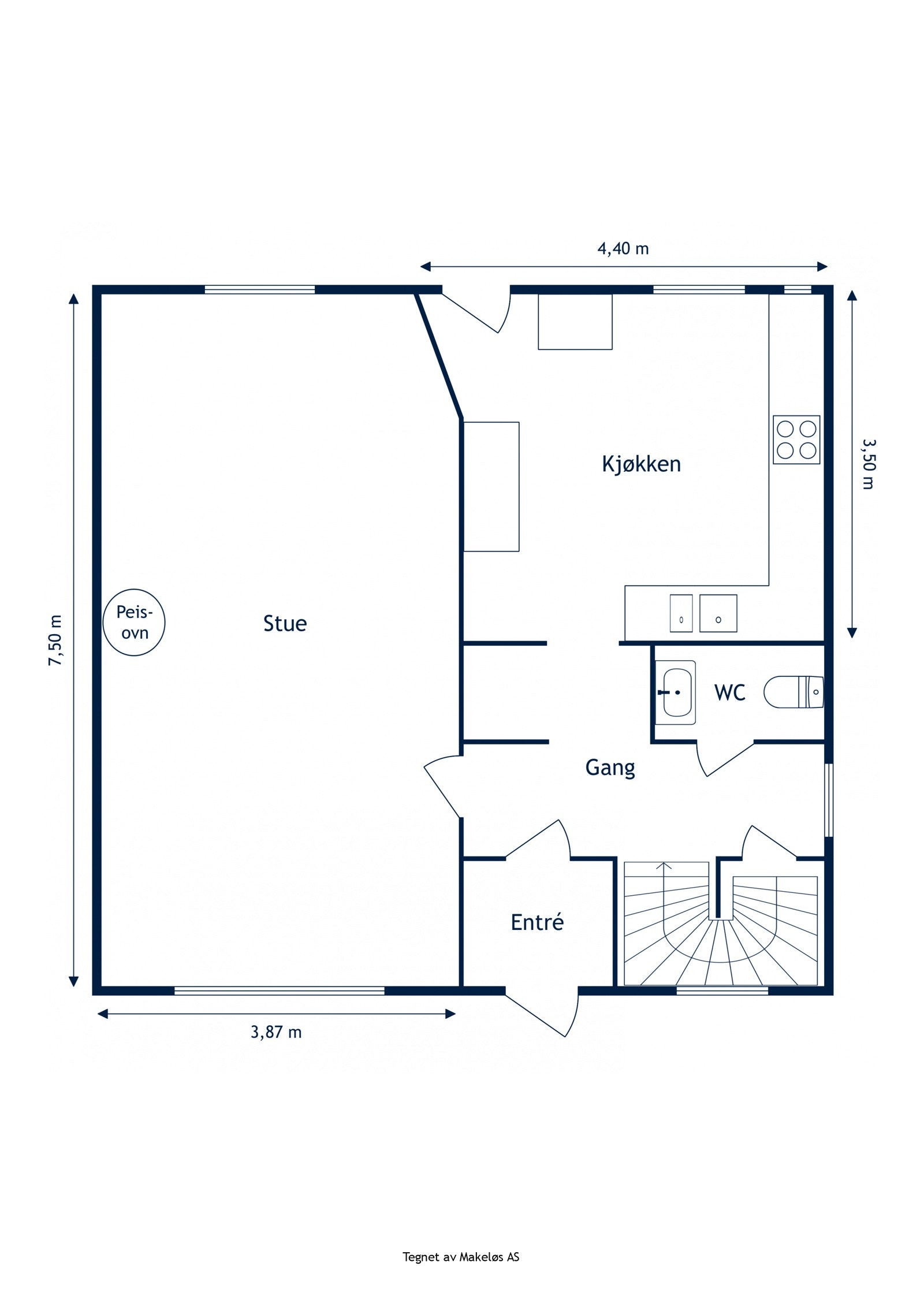 Plantegning 1.etasje. Galleribilde