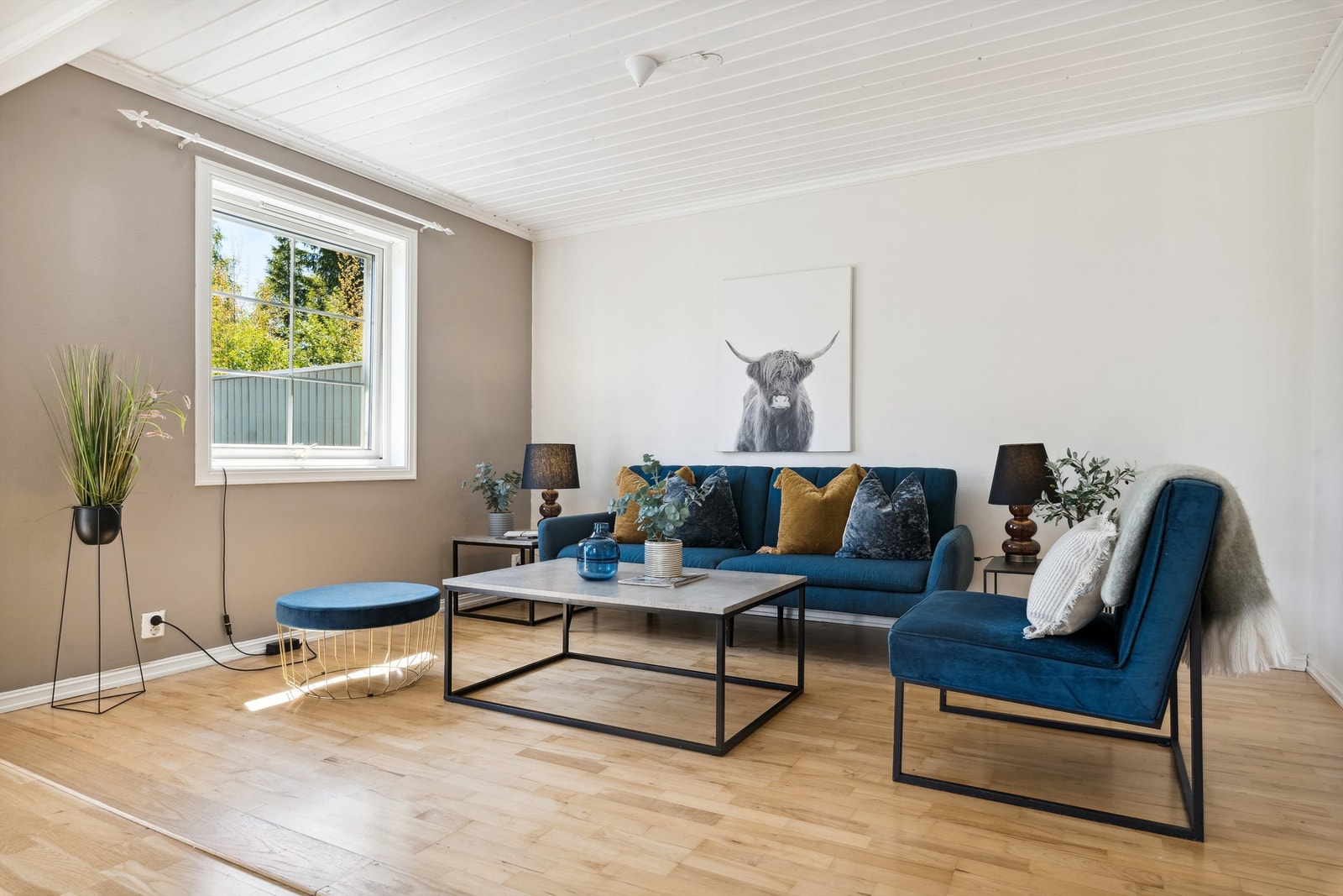Dette rommet har tidligere vært et soverom, hvor lettvegg er fjernet. Galleribilde
