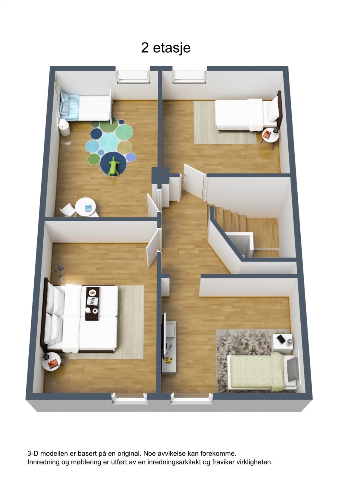 Planteikning 3D Loft Galleribilde