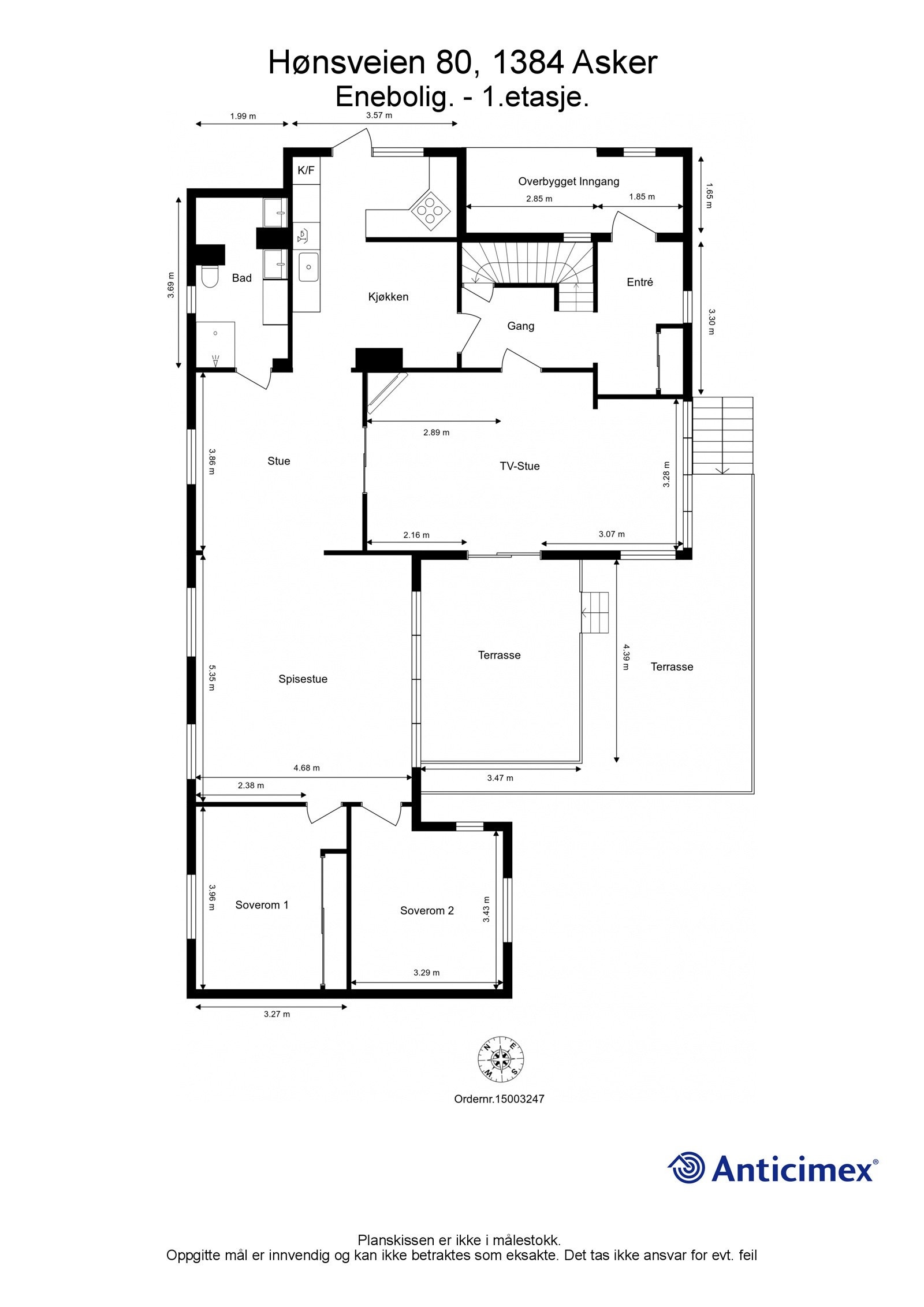 Plantegning 1. etasje Galleribilde