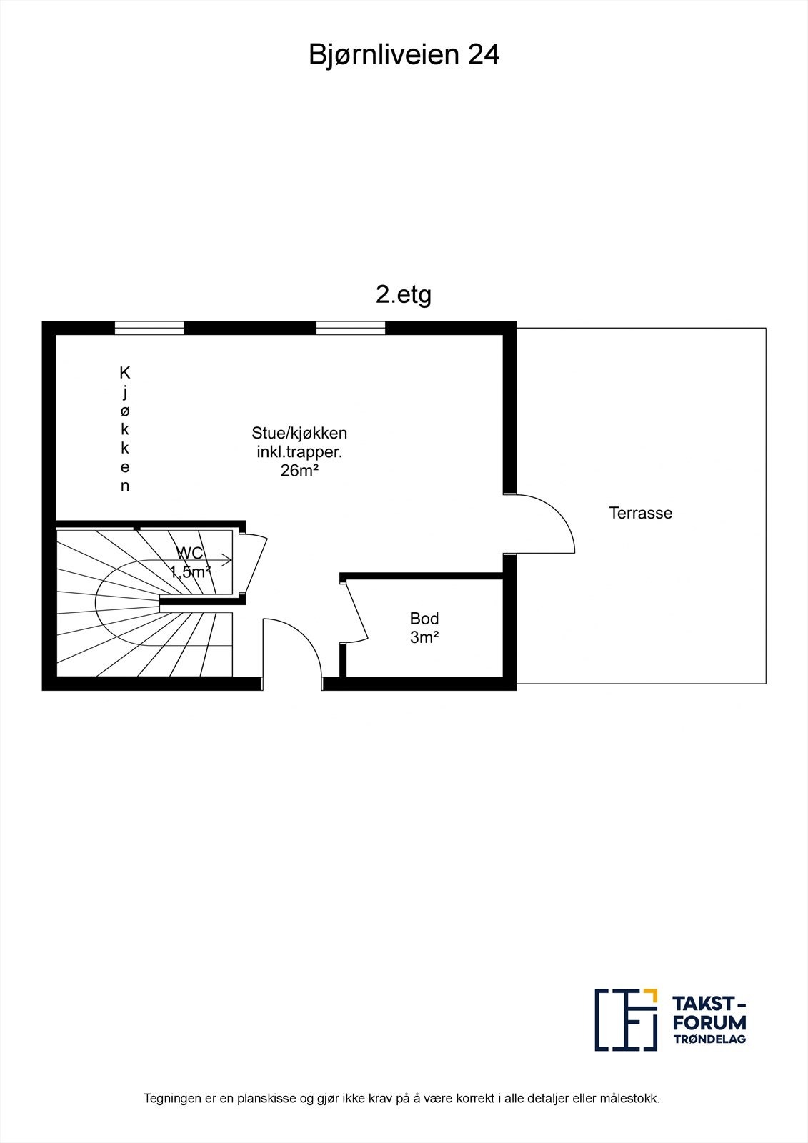 Planskisse 2. etajse. Galleribilde