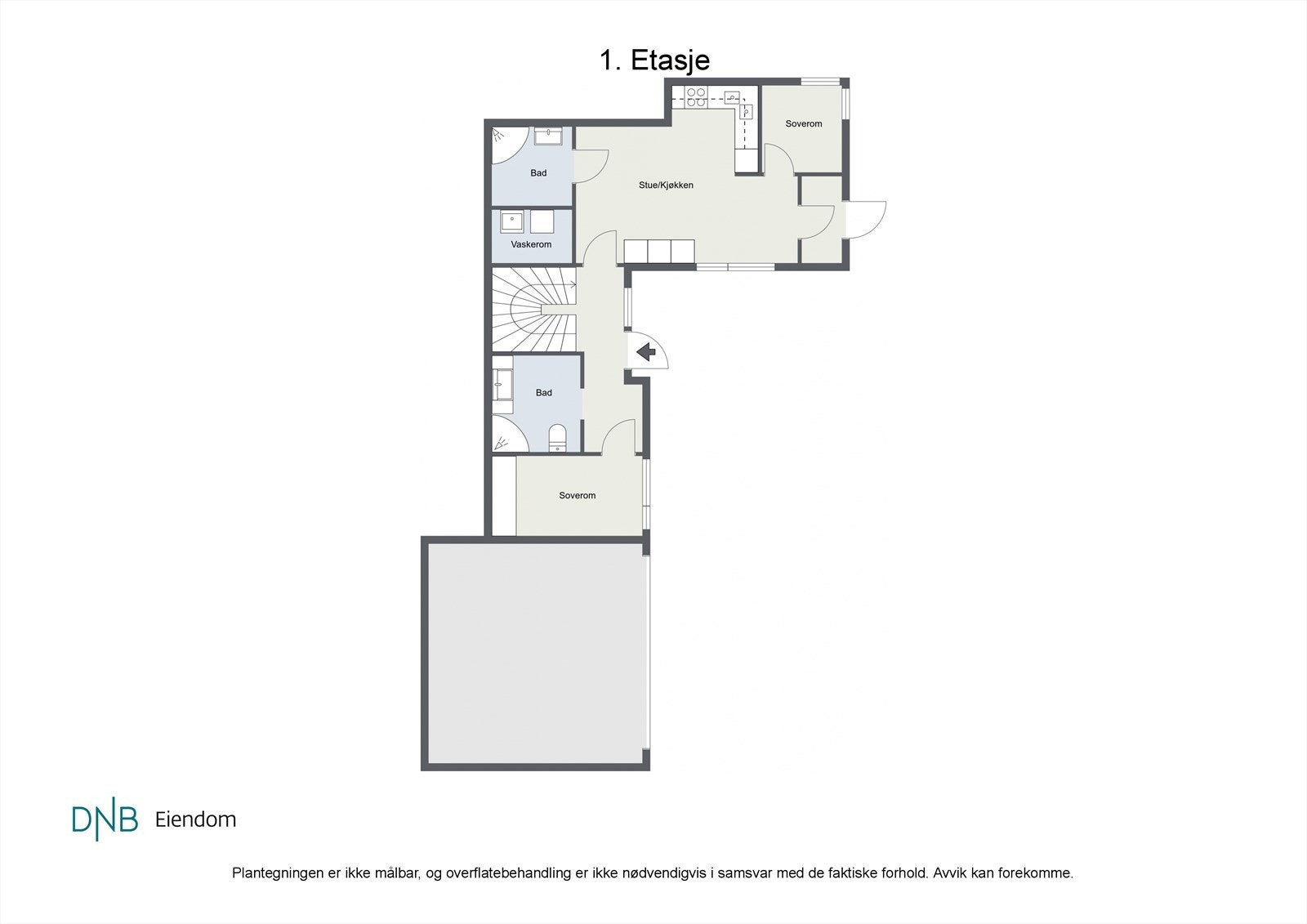 Plantegning 1. etasje Galleribilde