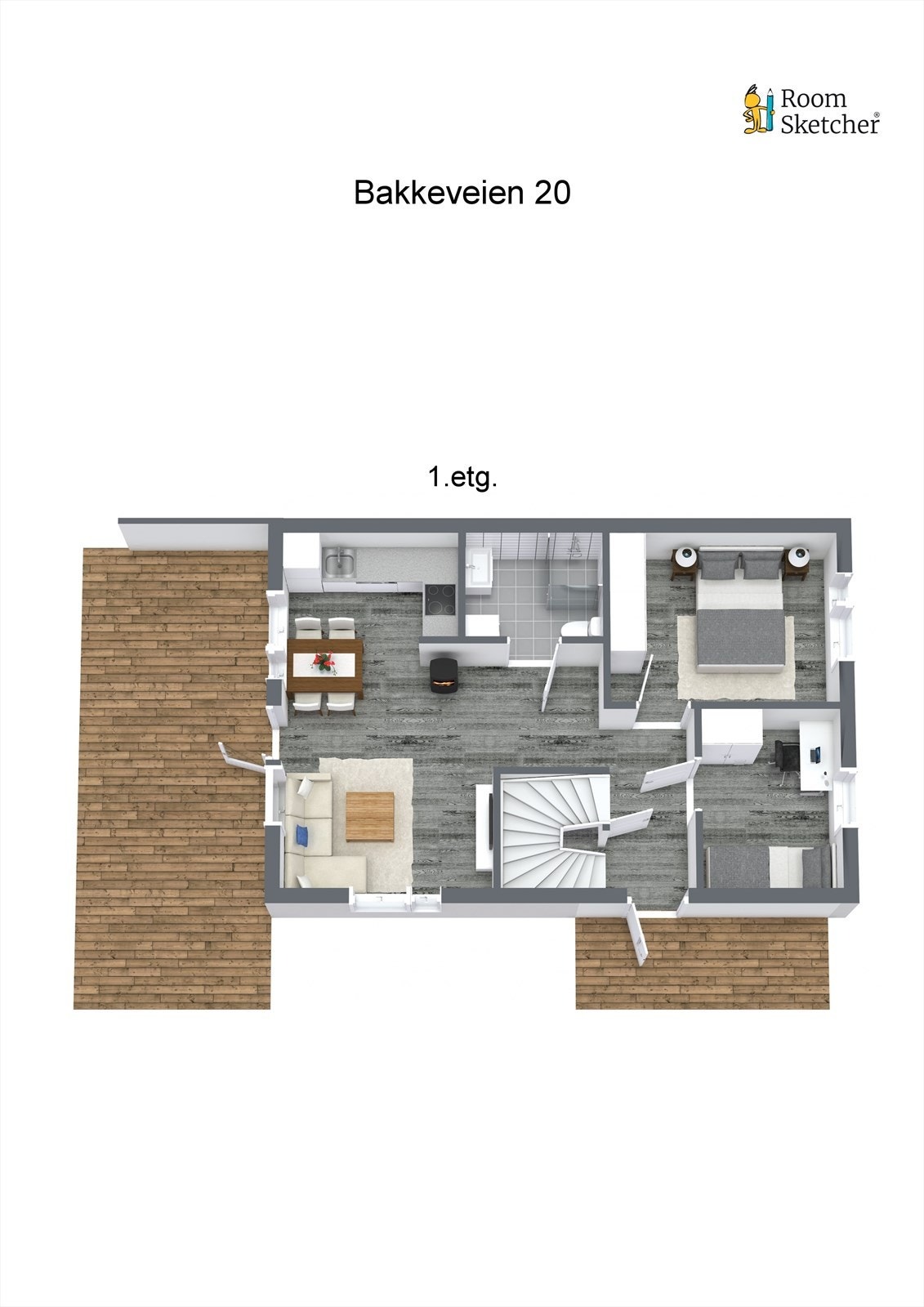 Plantegning 1. etasje. Galleribilde