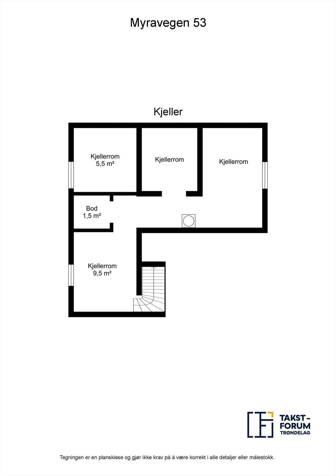 Planskisse - Kjeller. Galleribilde
