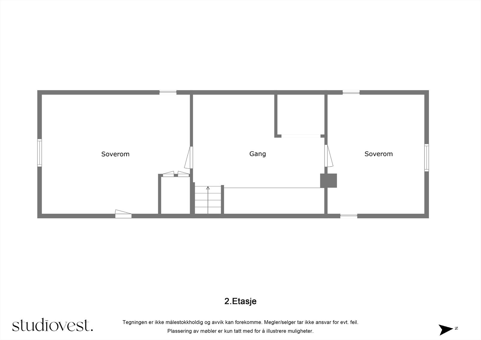 Planskisse 2.Etasje 2D Galleribilde