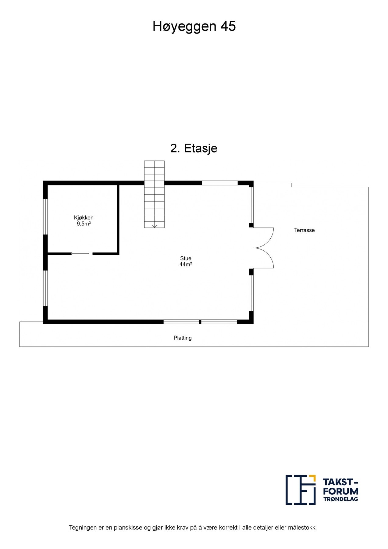 Planskisse 2. etasje. Galleribilde