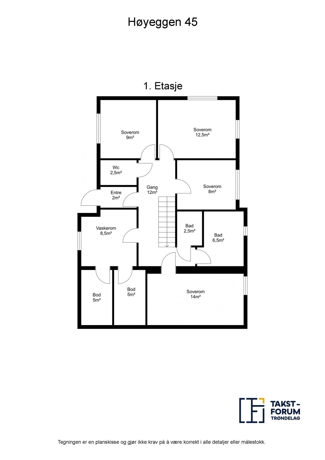 Planskisse 1. etasje. Galleribilde