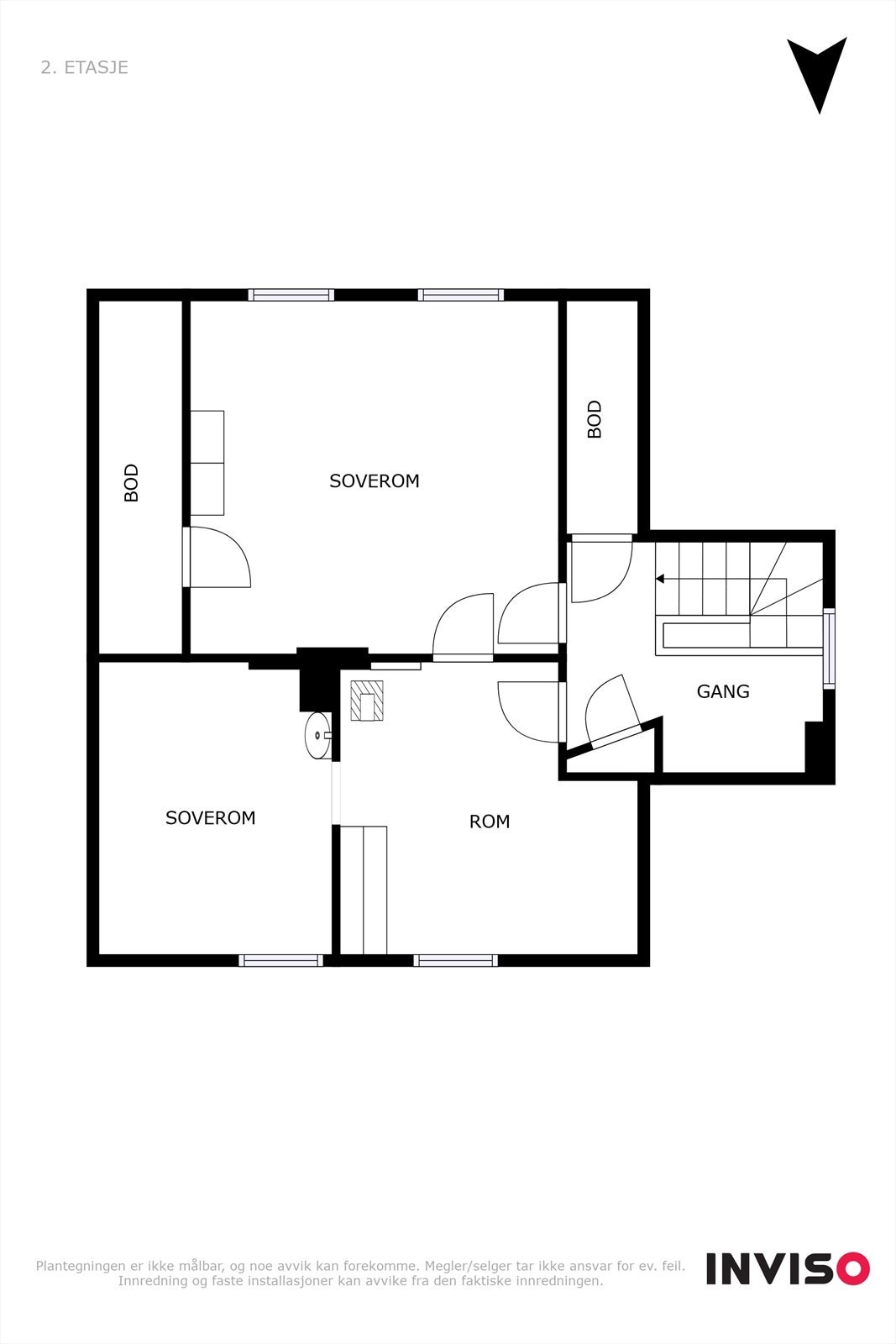 Plantegning 2. etasje Galleribilde