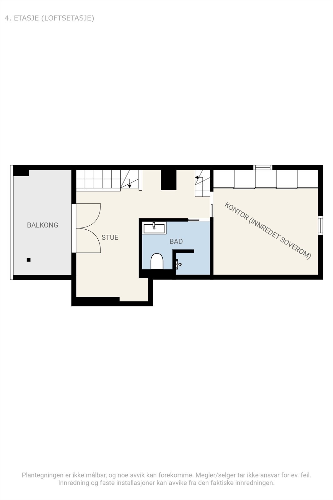 Plantegning - 4. etasje (loftsetasjen). Galleribilde