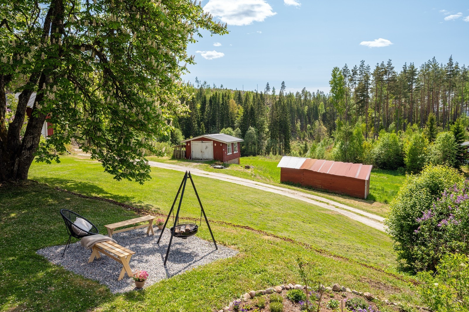 Tunet med bebyggelse og beite utgjør ca. 2,6 mål. Galleribilde