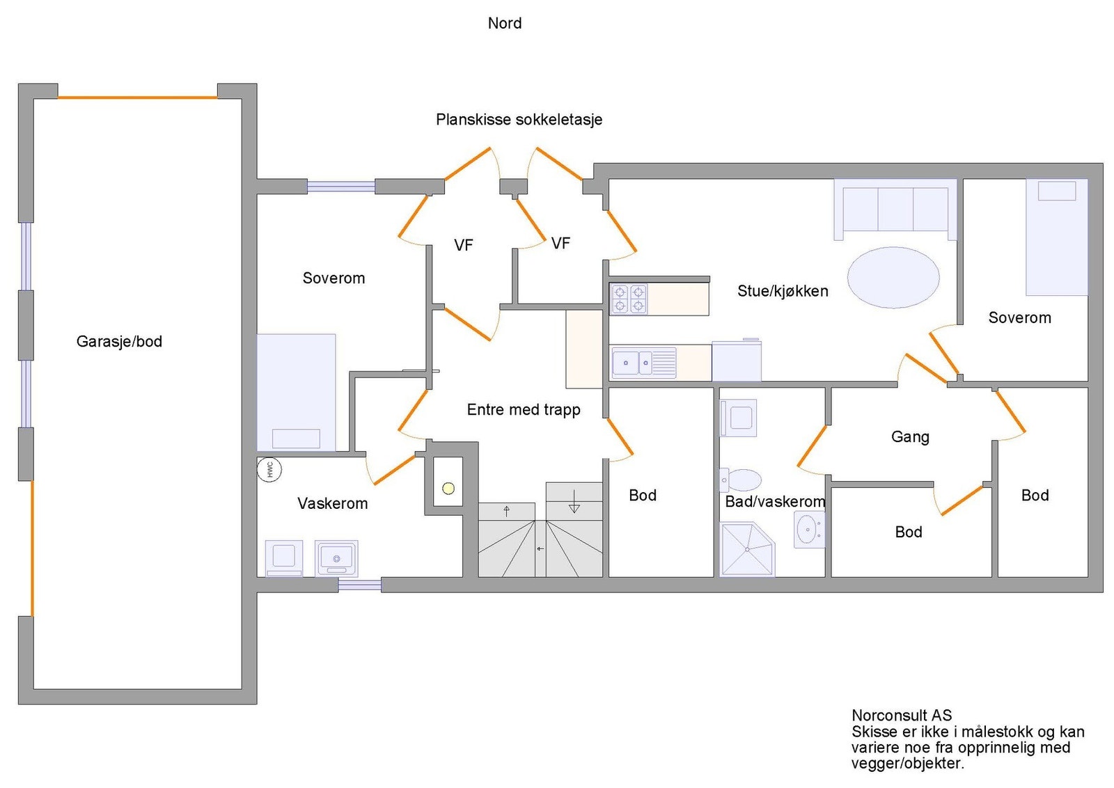 Plan sokkeletasje Galleribilde