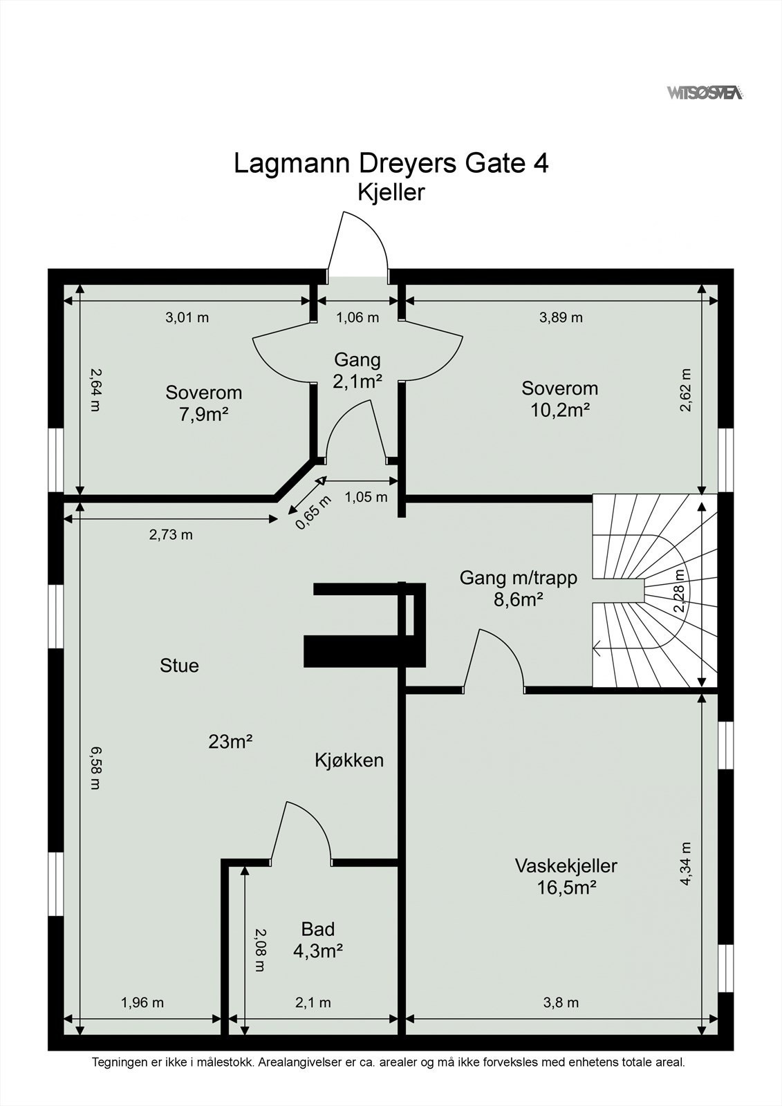 Plantegning kjelleretasje Galleribilde