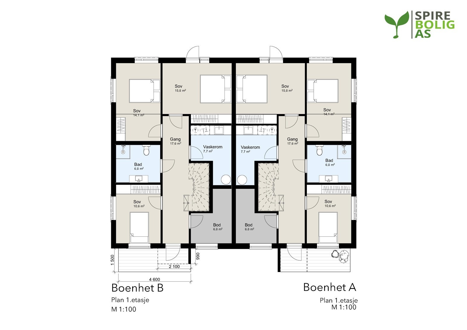 Plantegning 1. etasje Galleribilde