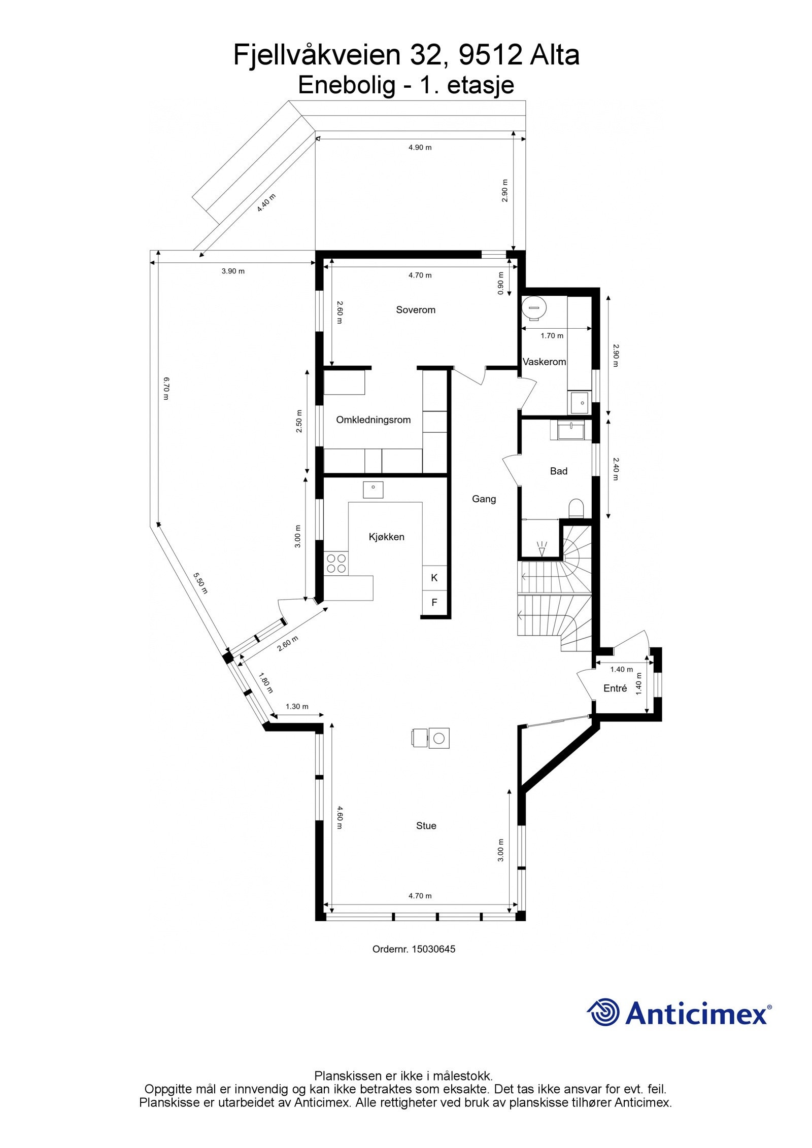 Plantegning hovedetasje Galleribilde