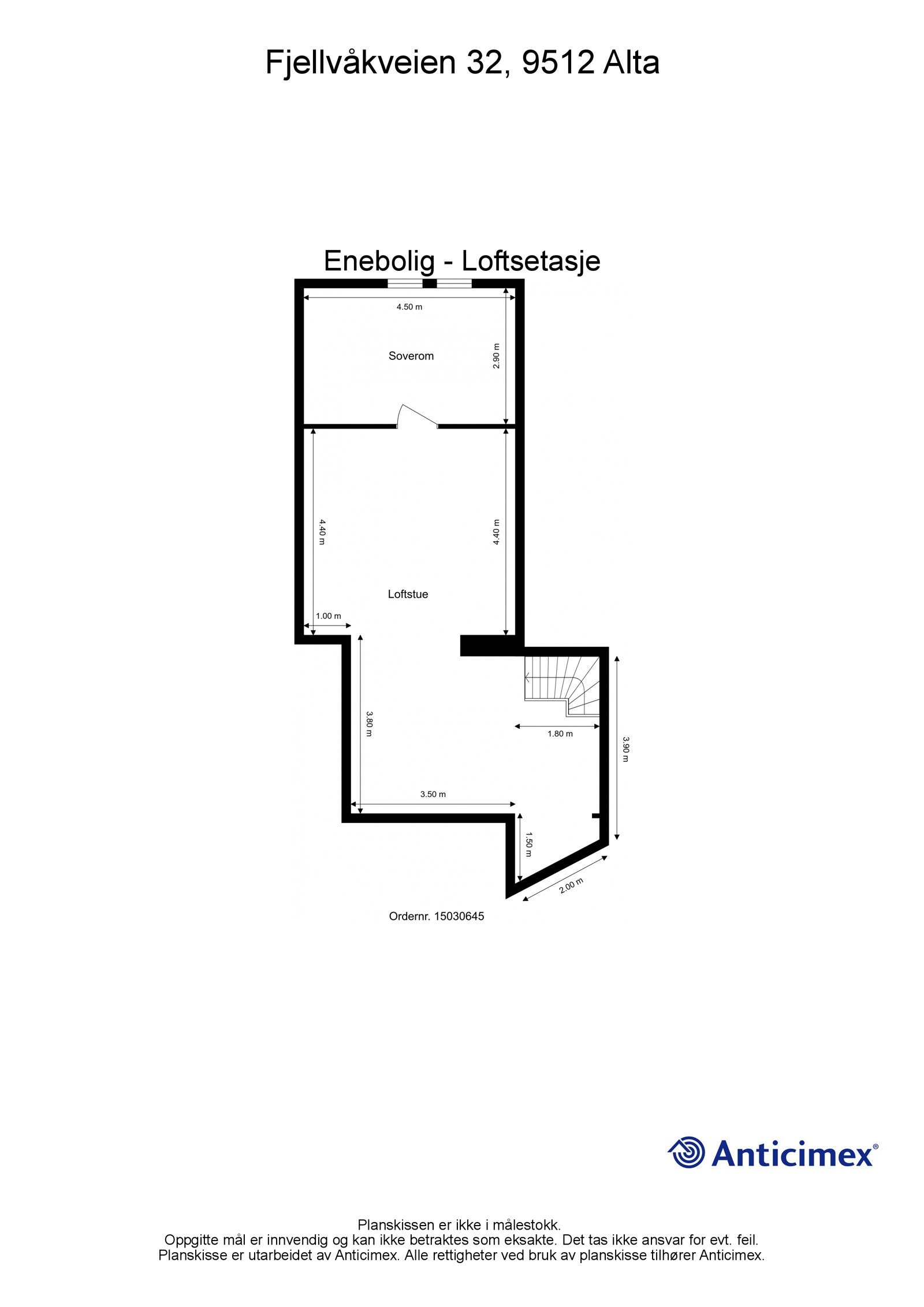 Plantegning loft Galleribilde