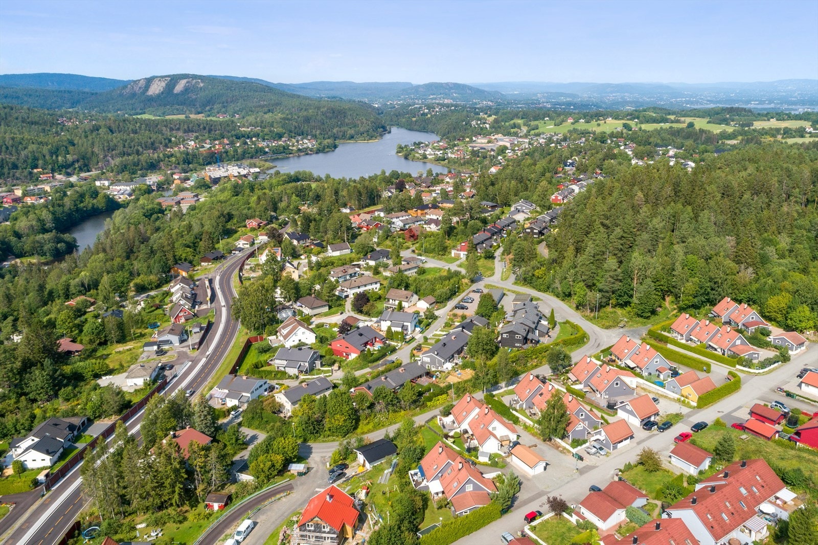 Et barnevennlig boligfelt utenfor Heggedal sentrum Galleribilde