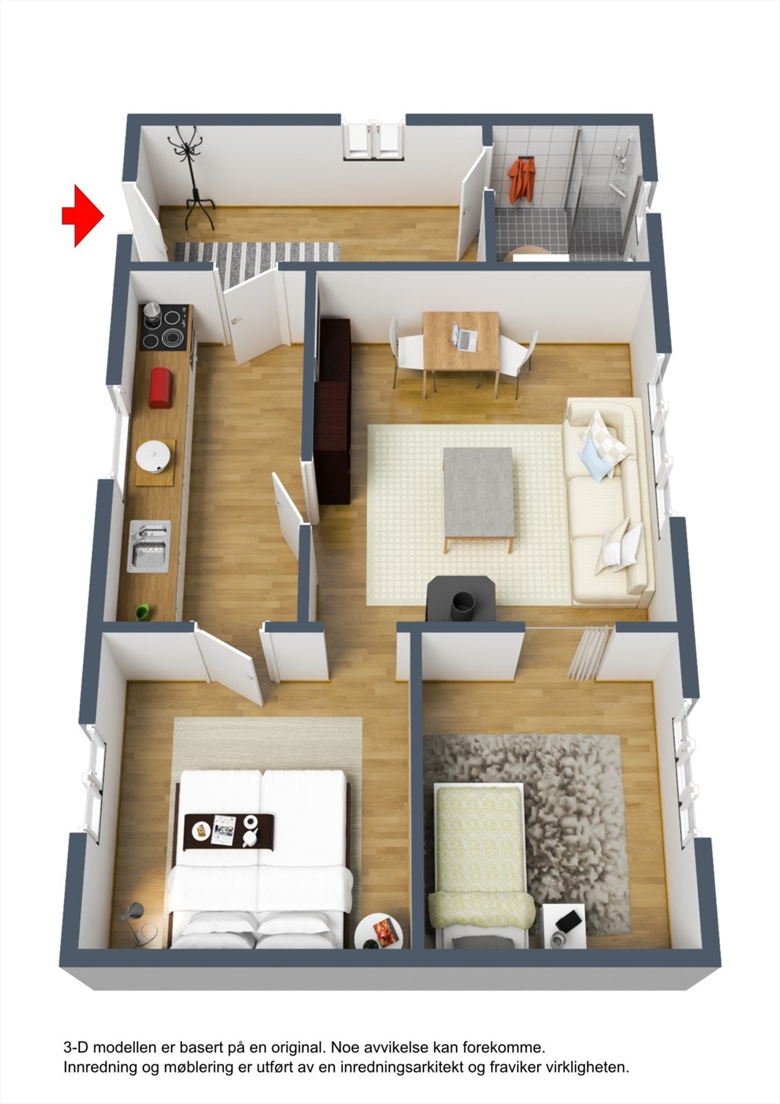Planteikning 3D 1.etg. Kårhus Galleribilde